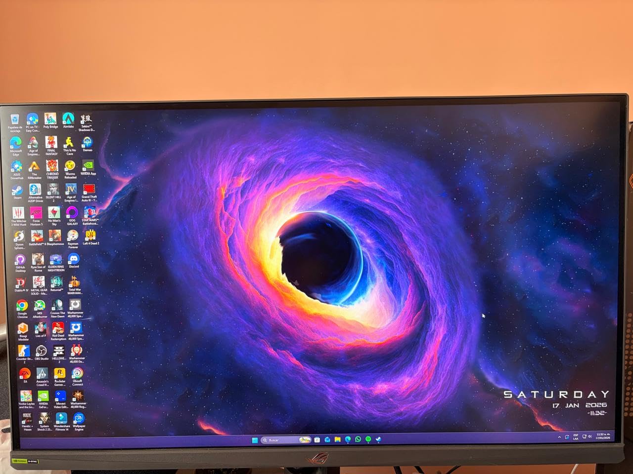 ASUS ROG XG27ACS 27 Inch 1440p 180Hz USB-C G-SYNC HDR Gaming Monitor | DisplayHDR 400, sRGB 133%, 1ms (GTG), Fast IPS, ELMB Sync, AI Gaming, Free Sync, for PS5 and Xbox customer photo 1