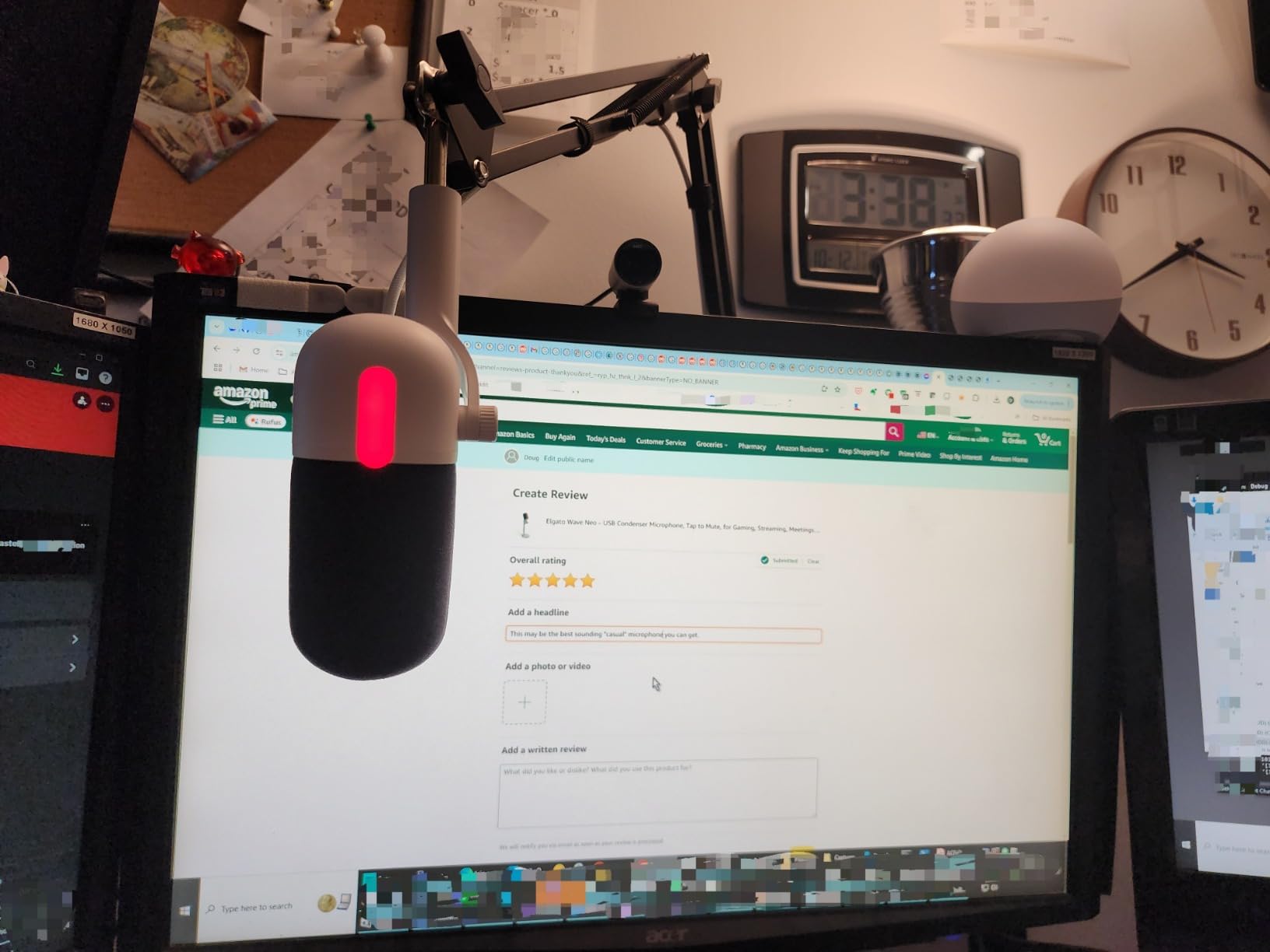 Elgato Wave Neo - USB Condenser Microphone, Tap to Mute, for Gaming, Streaming, Meetings, Voice Recording on Teams/Zoom/OBS/Twitch/YouTube & more, Plug-n-Play, Works on Laptop, PC, Mac, iPad, iPhone customer photo 1