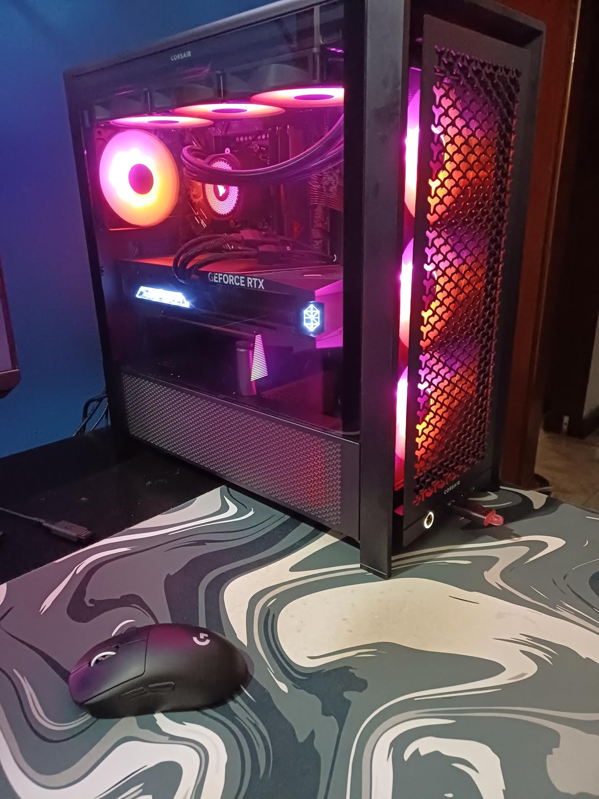 CORSAIR RS120 ARGB 120mm PWM Fan - Daisy-Chain Connection - Low-Noise - Magnetic Dome Bearing - Single Pack - Black customer photo 2