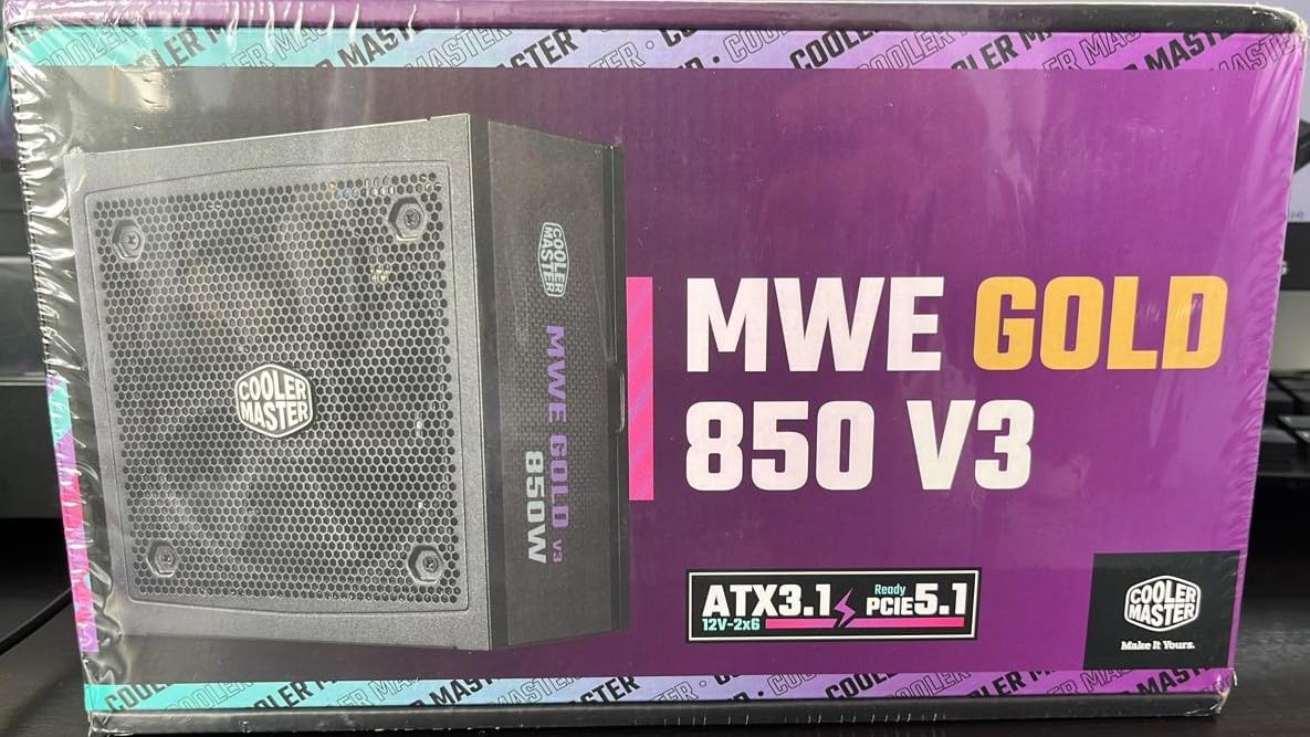 Cooler Master MWE Gold 850 V3 Fully Modular Power Supply - 850W 80+ Gold Certified PSU, Cybenetics Platinum, 90-degree 12V-2x6 PCIe 5.1, ATX 3.1 Support, Low Noise Zero-RPM Mode, 10-Year Warranty customer photo 2