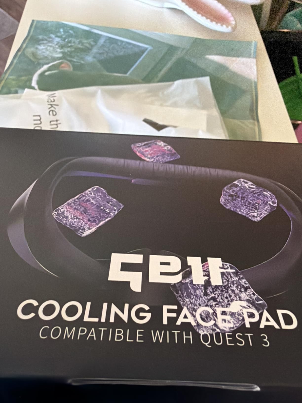 DESTEK Cooling Face Pad for Meta Quest 3 (NOT 3S), Stop PU Leather Overheating, 2 Replacement with Ice Gel & Breathable Ice Silk Cushions. Feels Like Cooling Arm Sleeves for Your Face. customer photo 1