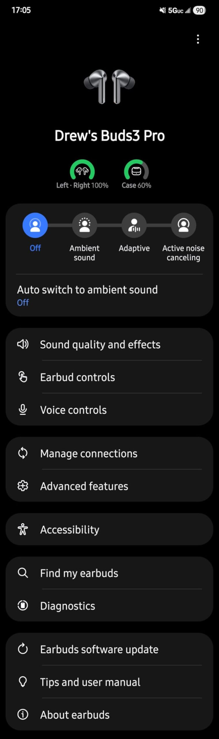 Samsung Galaxy Buds 3 Pro AI True Wireless Bluetooth Earbuds, Noise Cancelling, Sound Optimization, Redesigned Comfort Fit, Silver customer photo 2