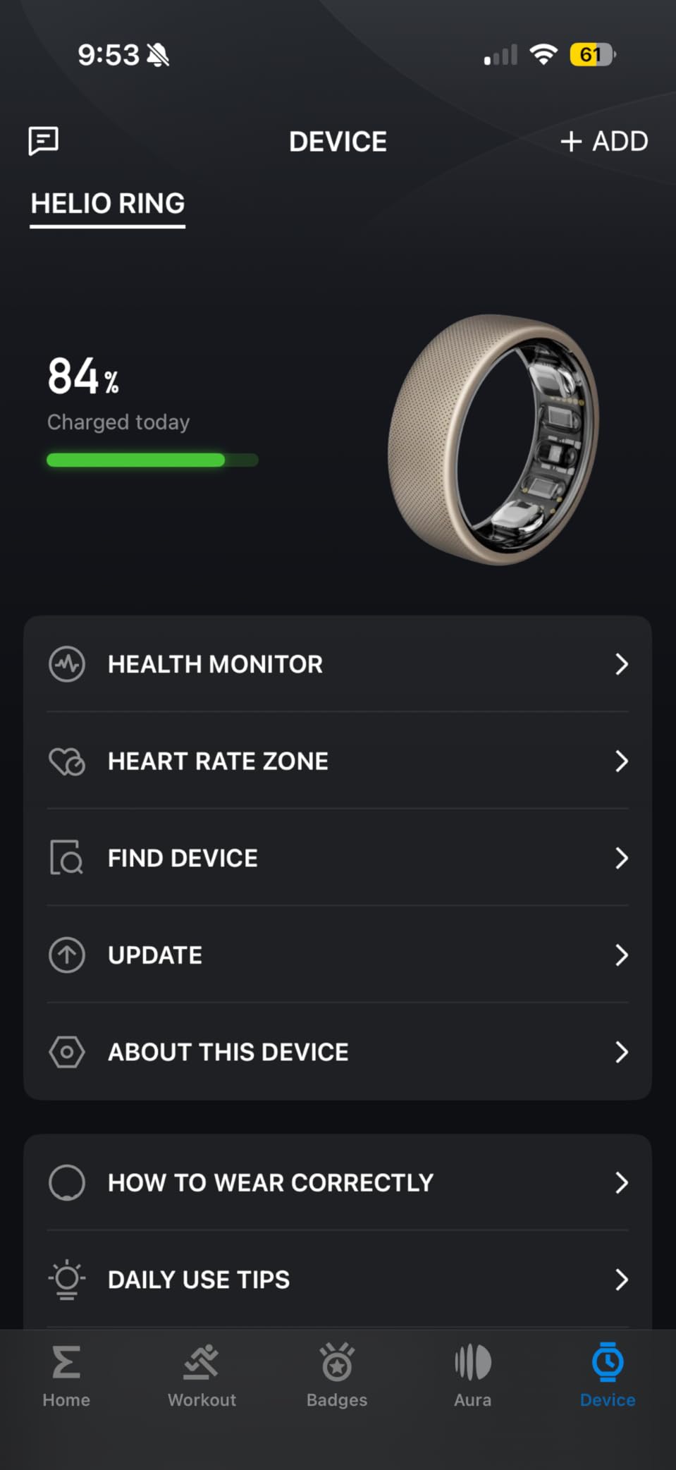 Amazfit Helio Smart Ring Health Tracker, Fitness Tracker Ring, No Subscription, Monitors Sleep, Heart Rate & Stress, Titanium Alloy, Fast 1.4-Hr Charging, Water-Resistant, Size Before You Buy (Size 8) customer photo 2