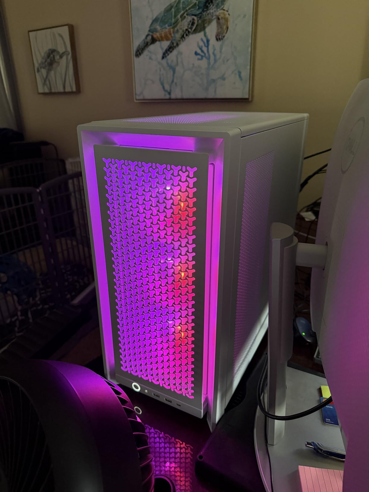 CORSAIR 4000D RS ARGB Frame Modular Mid-Tower ATX PC Case, High Airflow, 3X Pre-Installed RS Fans, InfiniRail Mounting System, ASUS BTF, MSI Zero, Gigabyte Stealth, Black customer photo 1