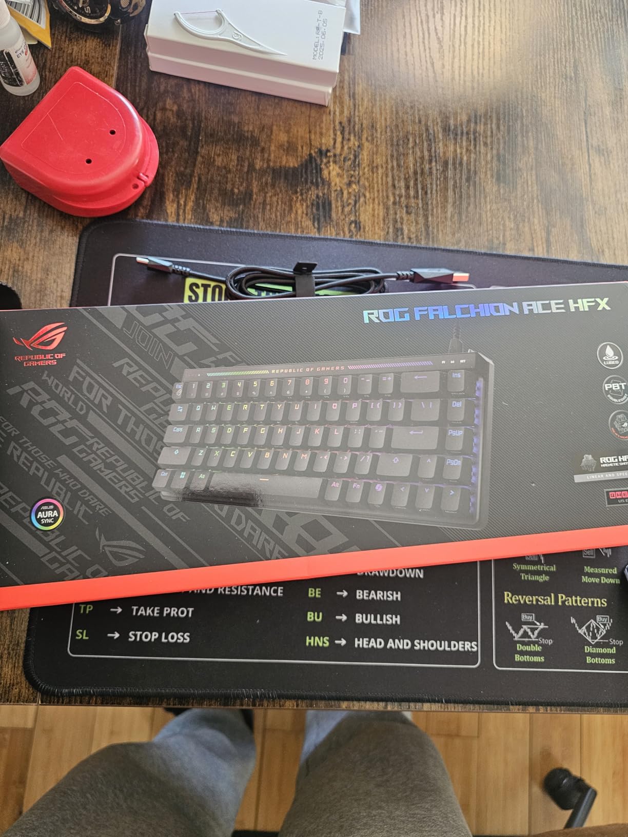 ROG Falchion Ace HFX Hall Effect Gaming Keyboard - 65% TKL, Dual USB-C, Magnetic Switches, Rapid Trigger, Speed Tap, 8000 Hz Polling, Touch Panel, Portable, Protective Cover, PBT Keycaps - Black customer photo 2