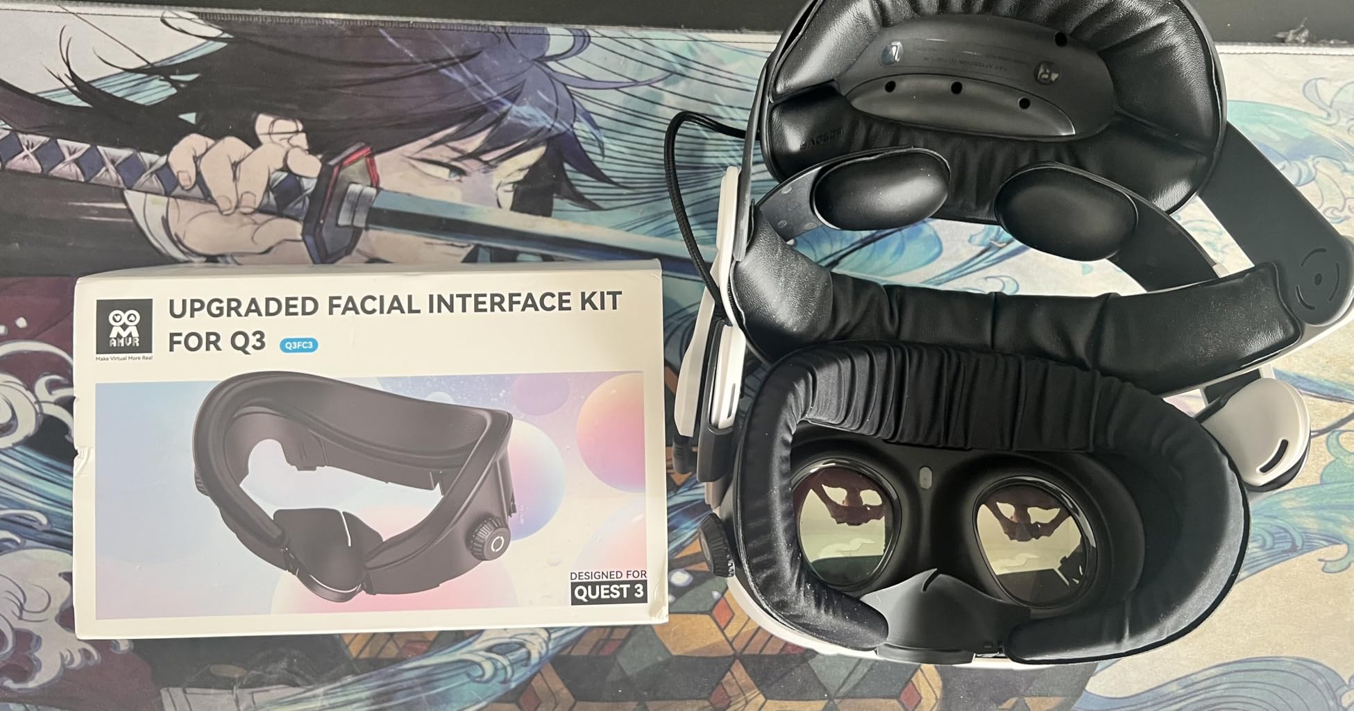 AMVR FC3 Facial Interface Face Pad Compatible with Meta/Oculus Quest 3 Accessories, with Knob Adjustable, NOT Compatible with Meta Quest 3S customer photo 1