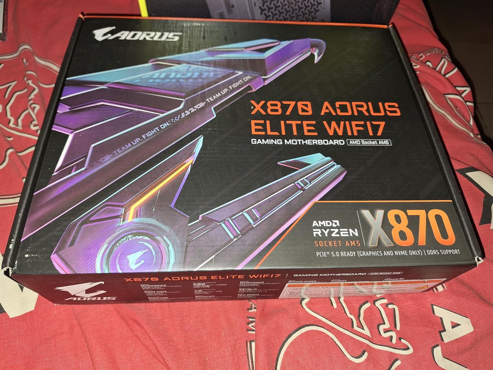 X870 AORUS Elite WIFI7 AMD AM5 LGA 1718 Motherboard, ATX, DDR5, 4X M.2, PCIe 5.0, USB4, WIFI7, 2.5GbE LAN, EZ-Latch, 5-Year Warranty customer photo 2