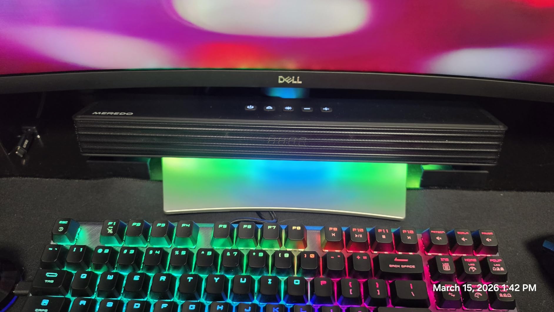 MEREDO Sound Bar for Smart TV 160W 3.1CH PC Gaming Soundbar with Subwoofer RGB Lighting Audio Sync Surround Sound System BT 5.3/HD-ARC/Optical/AUX/USB for Desktop Tablets Consoles Home Cinema customer photo 2