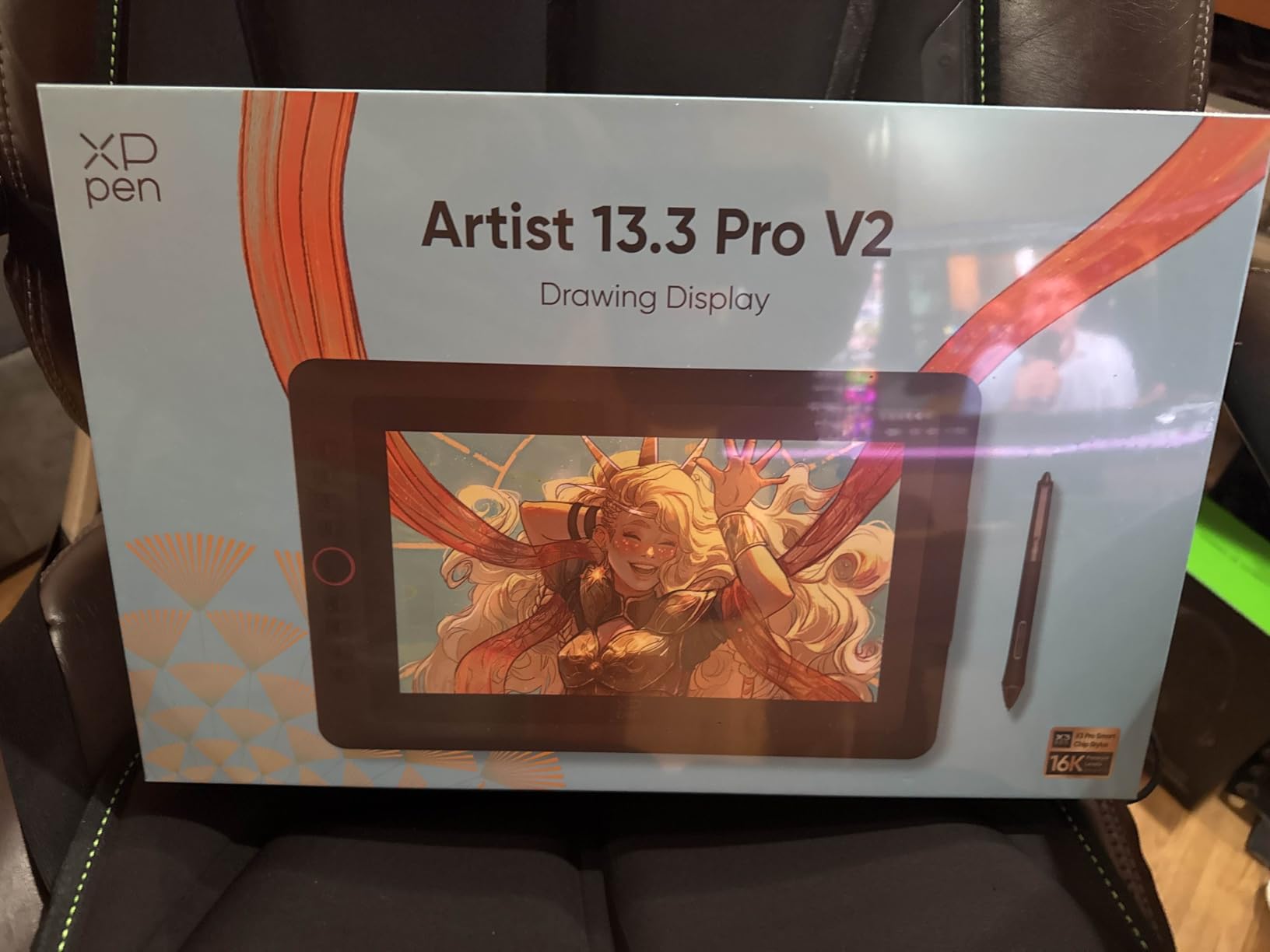 XPPen Upgraded Artist13.3 Pro V2 Drawing Tablet with Screen, 16384 Pen Pressure X3 Pro Stylus Pen Display, 99% sRGB Full-Laminated AG Screen Graphic Tablet with Stand, Red Dial, 8 Shortcut Keys 13.3 customer photo 1