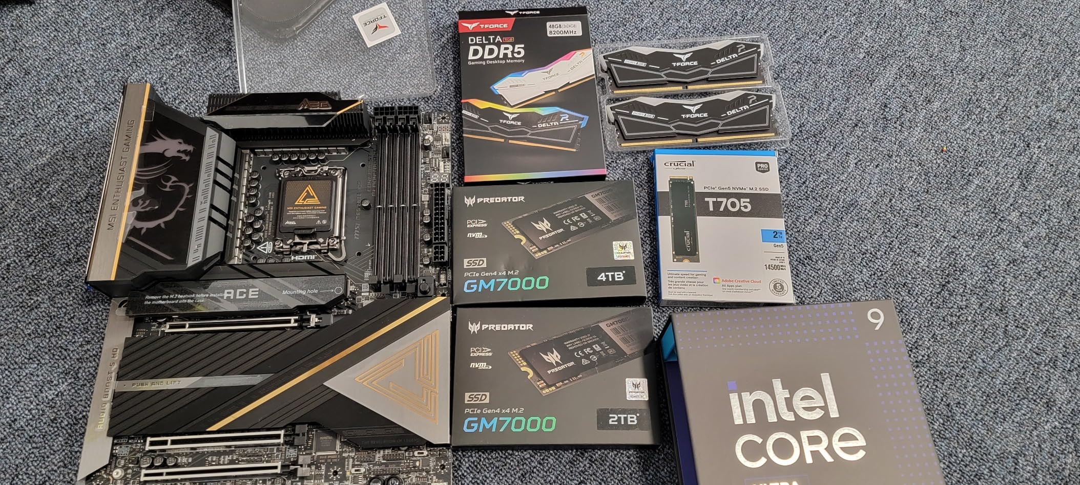 MSI MEG Z890 ACE Gaming Motherboard (Support Core Ultra Series 2 Intel Processors, LGA 1851, DDR5, PCIe 5.0, M.2, SATA, 10Gbps LAN, USB Type-C, Wi-Fi 7, Bluetooth 5.4, Thunderbolt 4, ATX) customer photo 1