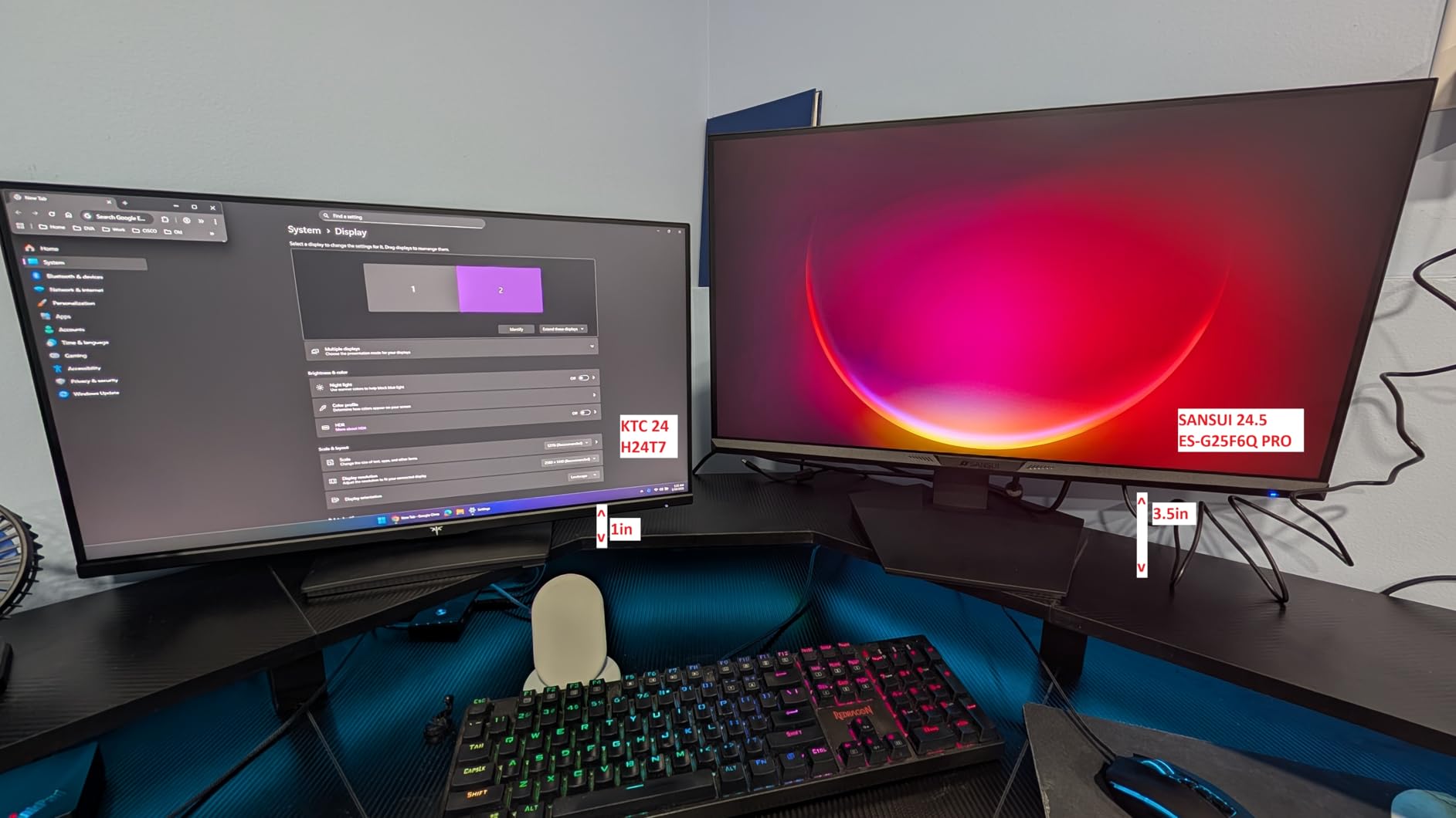 KTC 24.5 inch 400Hz 240Hz Gaming Monitor | Fast IPS 1ms | FHD 1080P | HDR 400 128% sRGB | HDMI x2, DP x2 | VESA 360Hz Monitors H25X7 customer photo 2