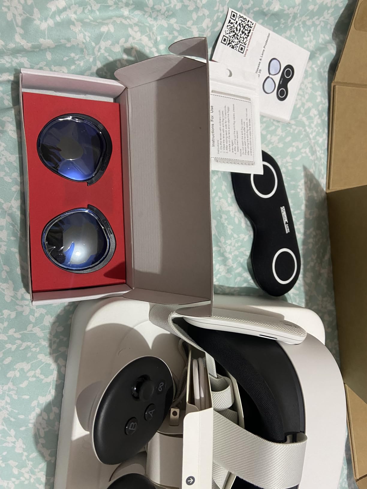 STARTRC GAMES Lens Protector Set Compatible with Meta Quest 3S Accessories, Soft Lens Protector Cover, Glasses Spacer with Blue Light Blocking Glasses for Oculus Quest 3S/Quest 2 (Not Fit for Quest 3) customer photo 1