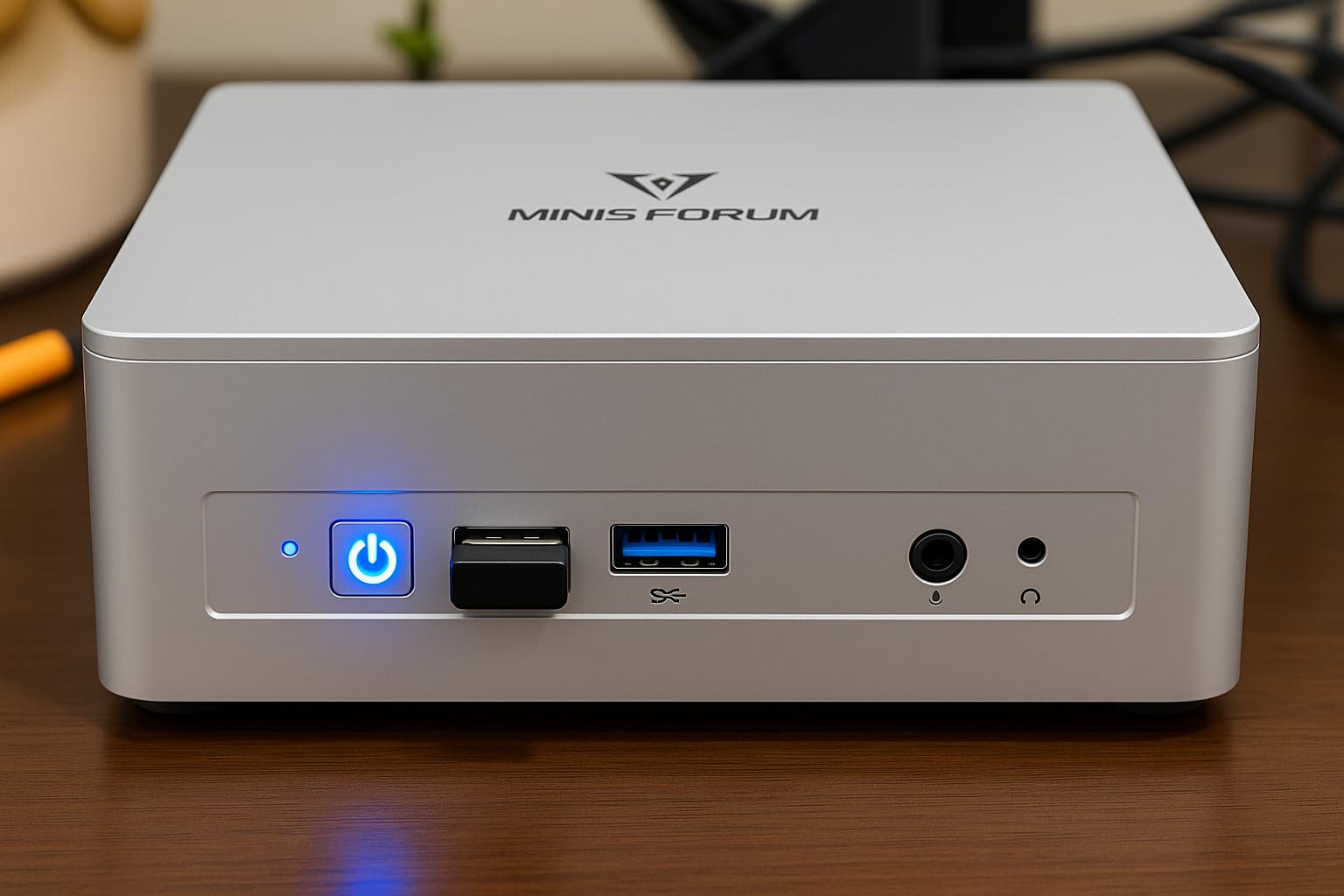 MINISFORUM UM870 Slim Mini PC AMD Ryzen 7 8745H (8C/16T), Mini Desktop Computer 32GB DDR5 RAM 1TB SSD, USB4/HDMI/DP 8K@60Hz Output, 2.5G LAN Port, 4xUSB Ports, WiFi 6E, BT5.3, AMD Radeon 780M Graphics customer photo 1