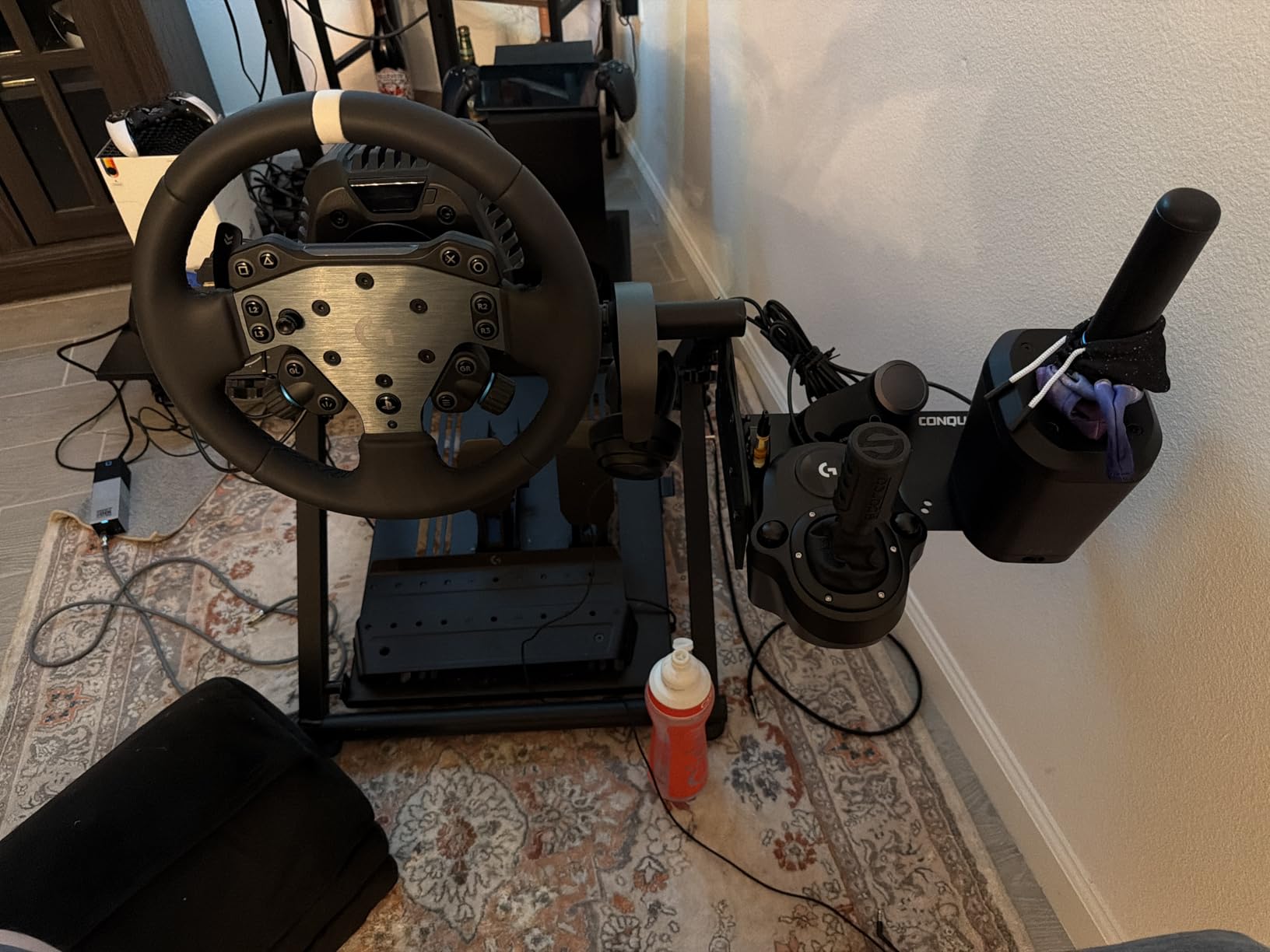 Logitech RS50 Racing Wheel, Hub, and Base for PS5/PS4/PC: 8 Nm Direct Drive, 11 inch Wheel, 13 Buttons, Adjustable Paddle Shifters, TRUEFORCE Force Feedback Integration with Major Titles - Black customer photo 1