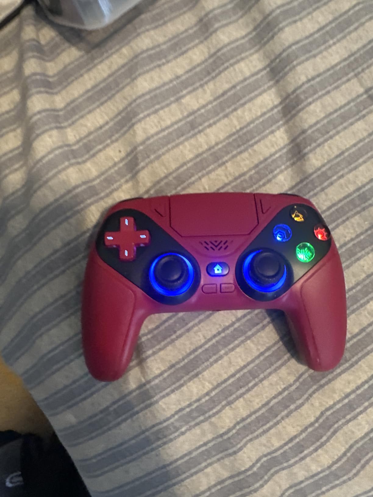 Nonbliep LED Wireless Controller for PS5/PS5 Slim/Pro/PC - RGB Light, Dual Vibration, Turbo, 3.5mm Audio Jack, Speaker, Programmable customer photo 1