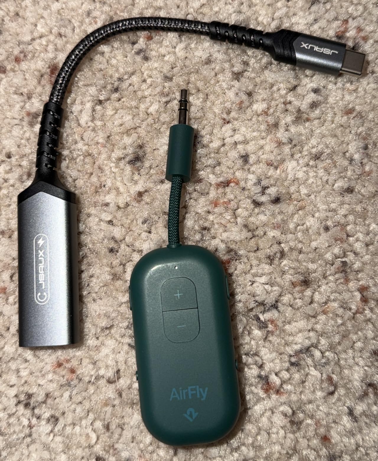 AirFly Pro 2 - Bluetooth Adapter, Pair 2 AirPods or Wireless Headphones, 3.5mm AUX Bluetooth Transmitter and Receiver for Cars, Boats, Treadmills, TVs & More customer photo 2