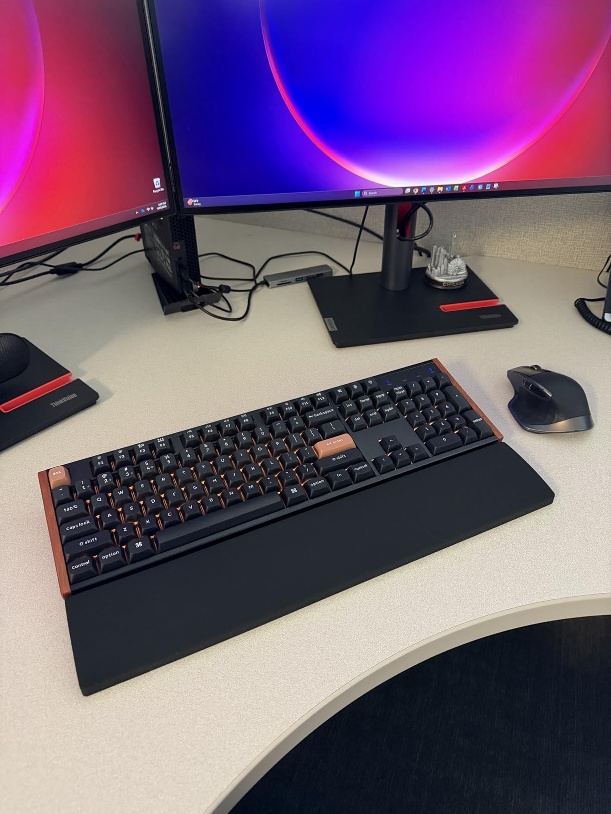 K10 HE Full-Size Hall Effect Keyboard Wireless, Rapid Trigger | Hot-Swappable Magnetic Switches Adjustable Actuation 2.4 GHz Bluetooth USB-C PBT Keycaps QMK Custom RGB Aluminum Wood Frame customer photo 2