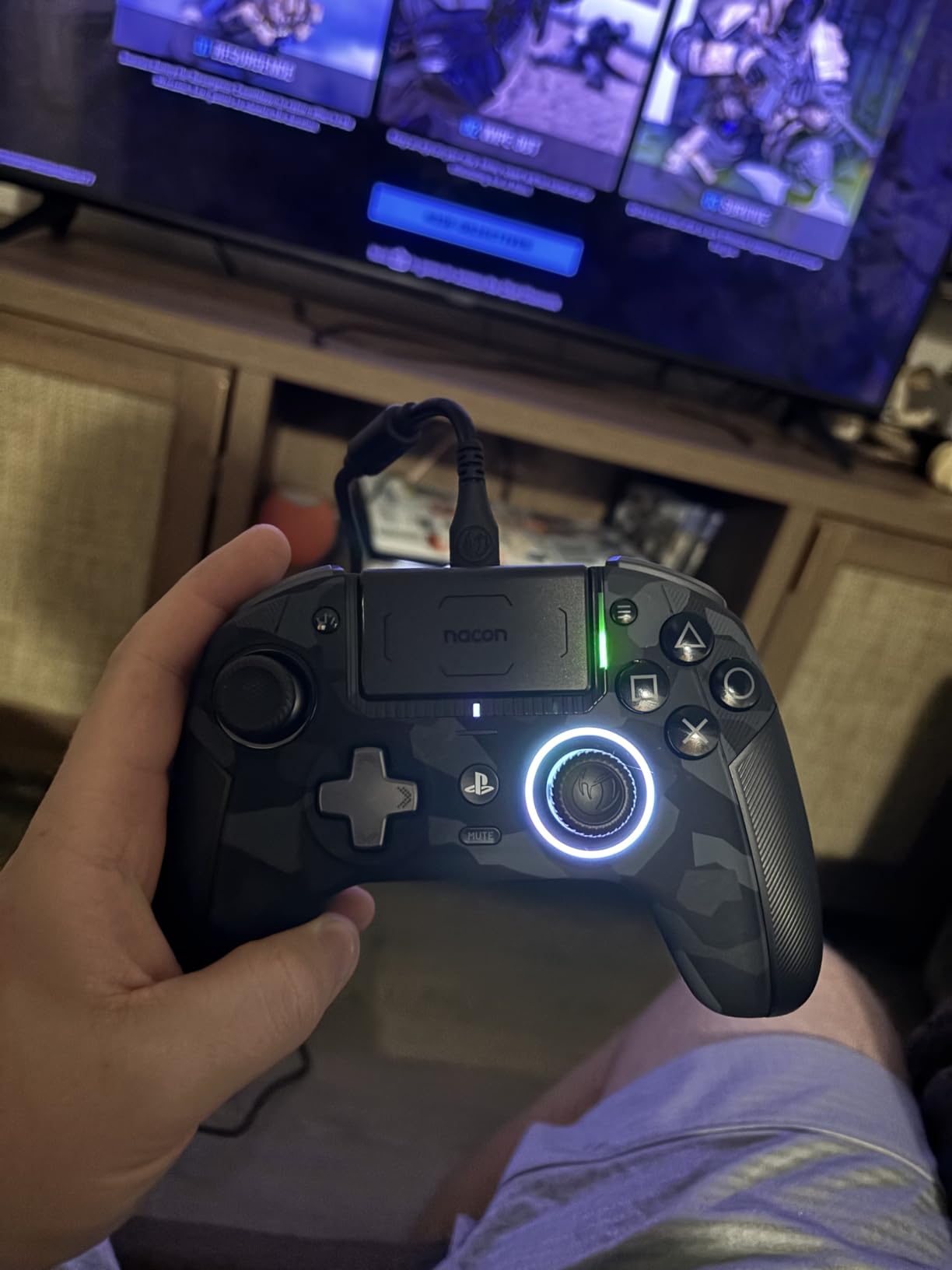 NACON Revolution 5 Pro Officially Licensed PlayStation Wireless Gaming Controller for PS5 / PS4 / PC - Hall Effect, Trigger Stops, Mappable Buttons, Bluetooth Audio - Arctic Camo customer photo 2