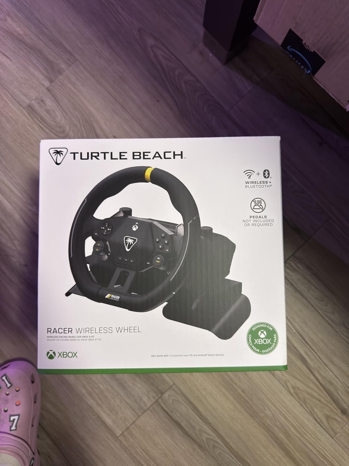 Turtle Beach Racer Wireless Racing Wheel System Officially Licensed for Xbox Series X|S & Xbox One and Windows PCs - Complete Design, Reliable Wireless Connection, up to 30Hr Battery- Black customer photo 1