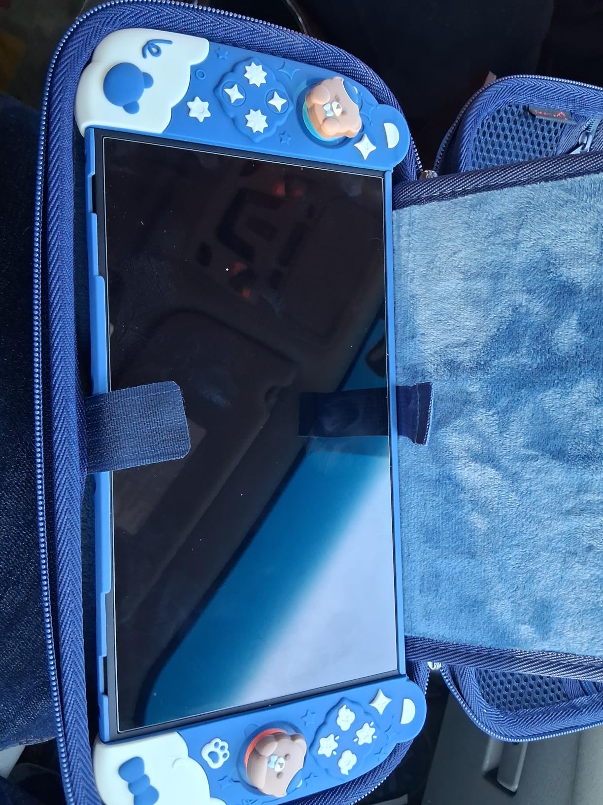 FINTIE Carrying Case for Nintendo Switch 2 (2025), Shockproof Hard Shell Switch 2 Case, Protective Cover Travel Bag with 19 Game Card & 2 Micro SD Card Slots & Inner Pocket, Starry Sky customer photo 1