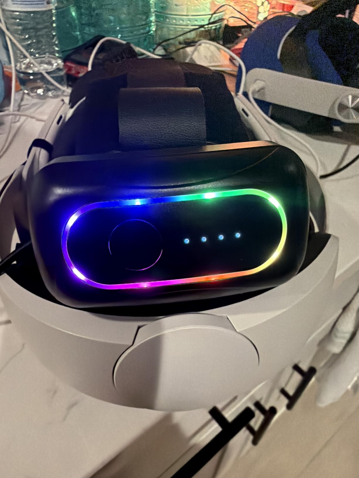20000mAh Battery Head Strap Compatible with Meta/Oculus Quest 3 & 3S -- Includes 2 Rechargeable Magnetic Battery Packs for Charging and Extended Playtime -- Adjustable Head Strap Accessories customer photo 2