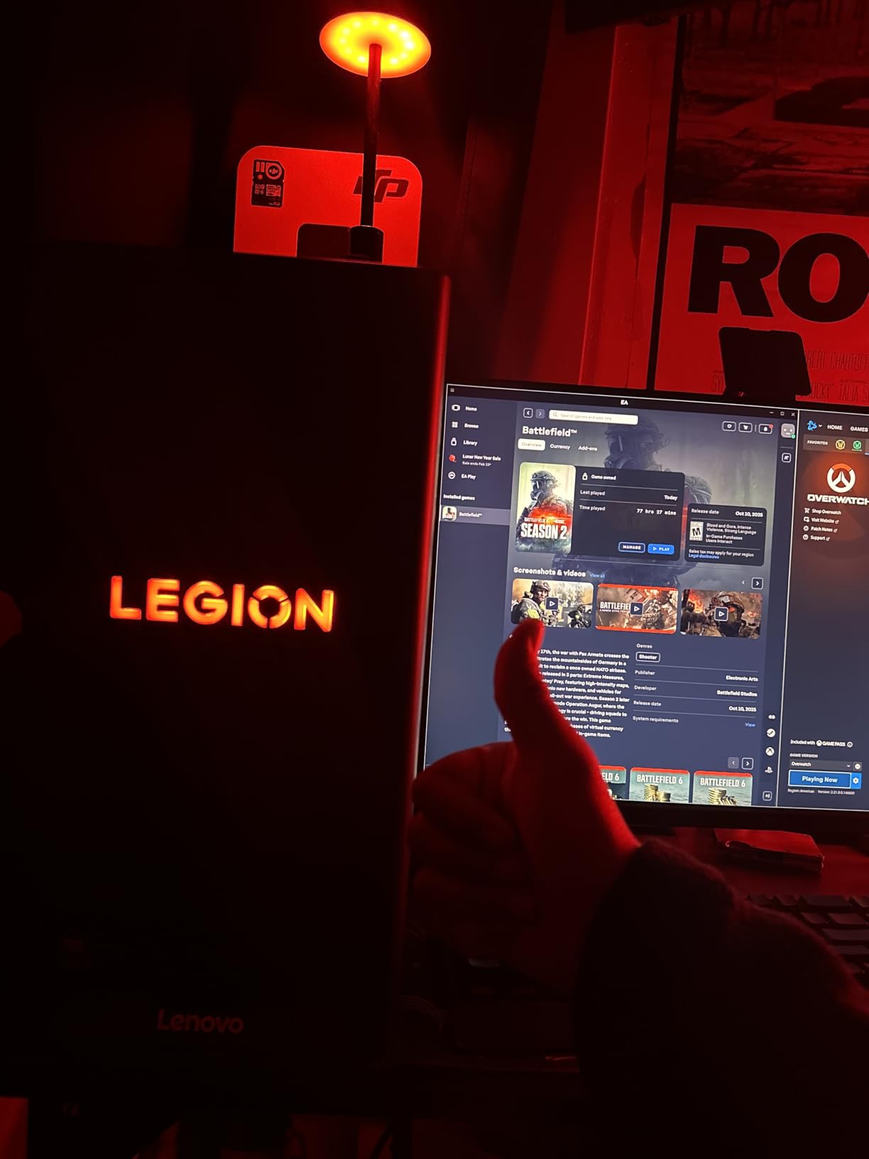 Legion Tower 5i - AI-Powered Gaming PC - Intel Core Ultra 7 265F Processor - NVIDIA GeForce RTX 5060 Ti Graphics - 16 GB Memory - 1 TB Storage - 3 Months of PC GamePass customer photo 1