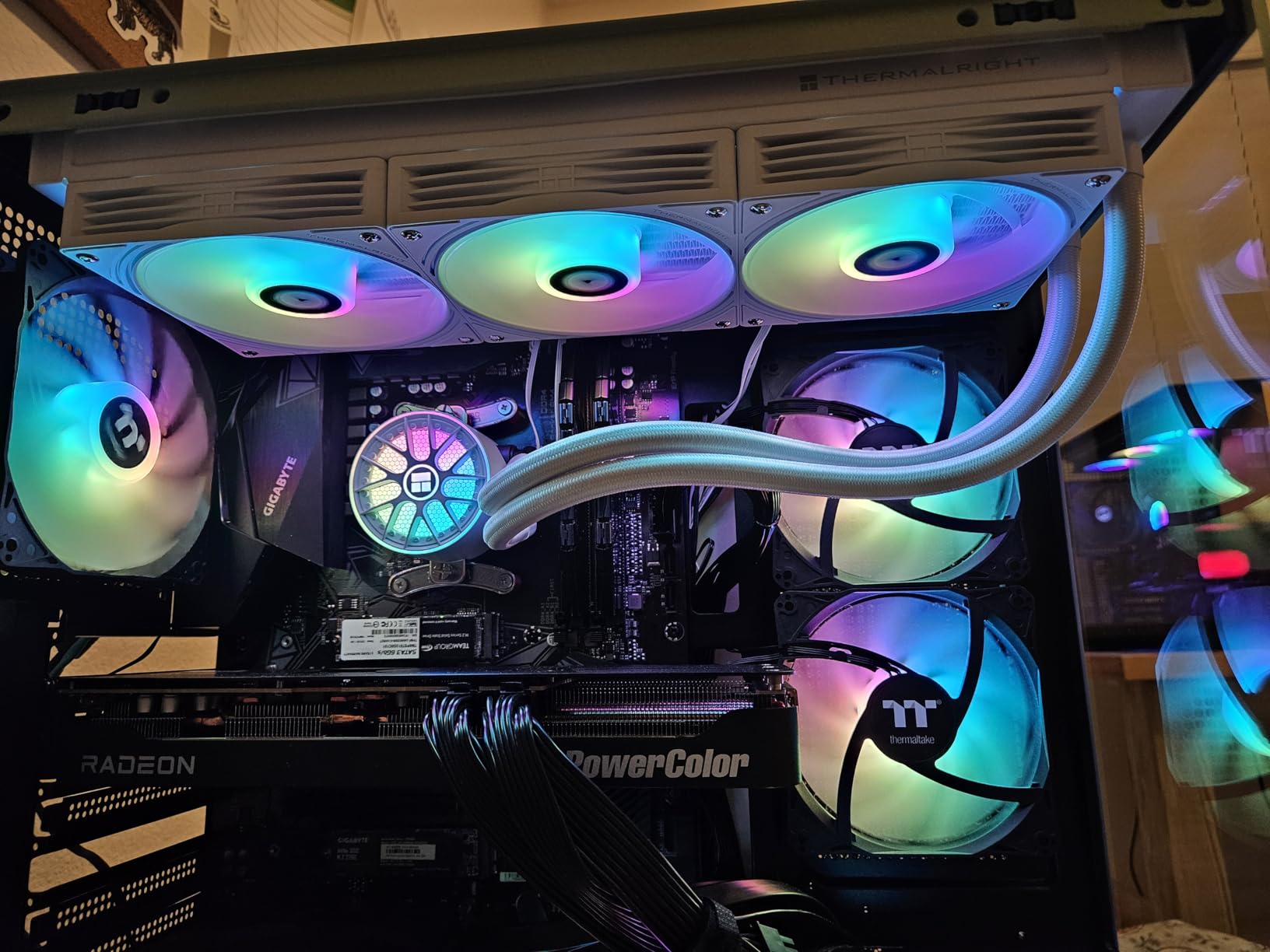 Thermalright Aqua Elite 360 V6 ARGB Black CPU Liquid Cooler, 360 Cooling Row Size, 3x120mm Water Radiator, AMD: AM4/AM5, Intel LGA115X/1200/2011/1700/1851, AIO CPU Cooler customer photo 1