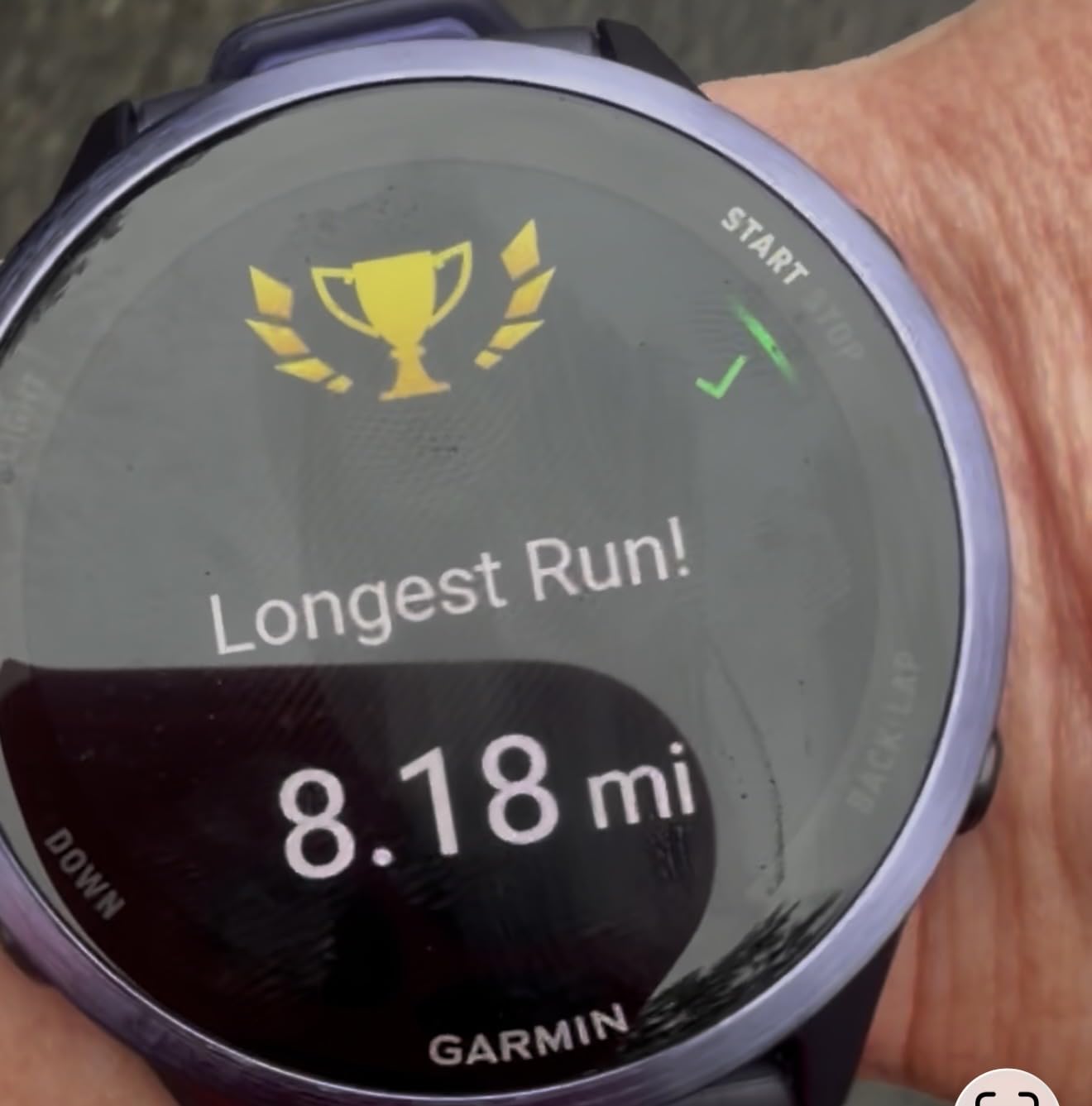 Garmin Forerunner 570, 42mm, Advanced GPS Running and Triathlon Smartwatch, AMOLED Display, Training and Recovery Features, Cloud Blue Aluminum with Translucent Whitestone/Band customer photo 2