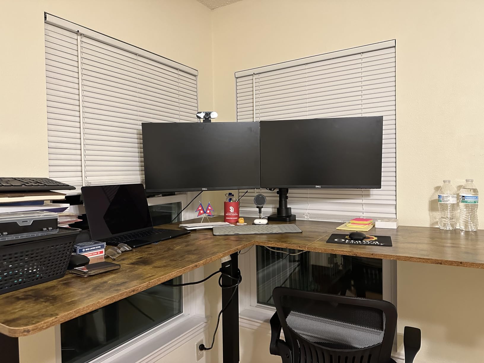 Triple Monitor Mount up to 49 inches, Fully Adjustable Heavy Duty 3 Monitor Arm with Gas Spring, Desk Mount for 3 Screens, C-Clamp & Grommet Base, Holds 44 lbs, Black customer photo 2
