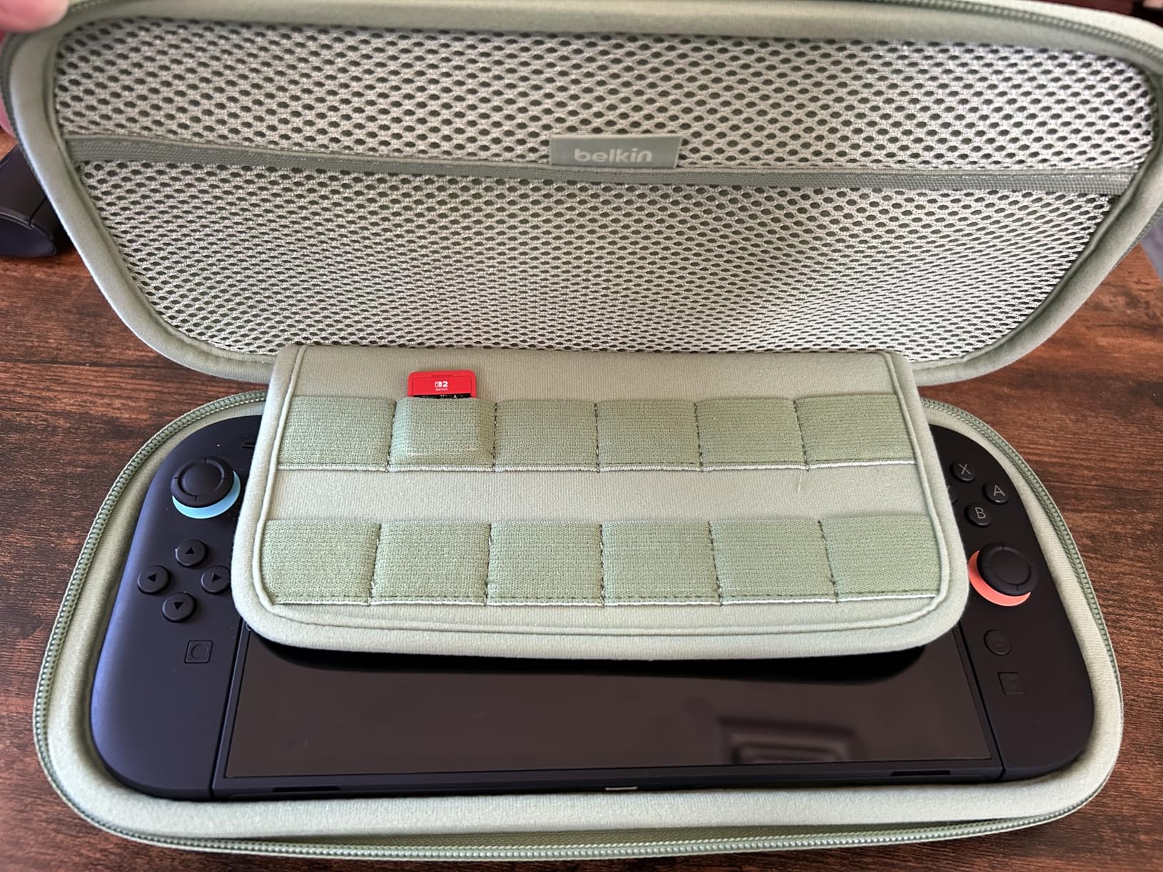 Belkin Nintendo Switch 2 Case, Travel Bag w/AirTag Holder & Storage Pocket for Up to 12 Game Cards - Portable, Lightweight Carrying Case w/Hard Shell, Soft Interior, Switch 2 Accessories - Charcoal customer photo 1