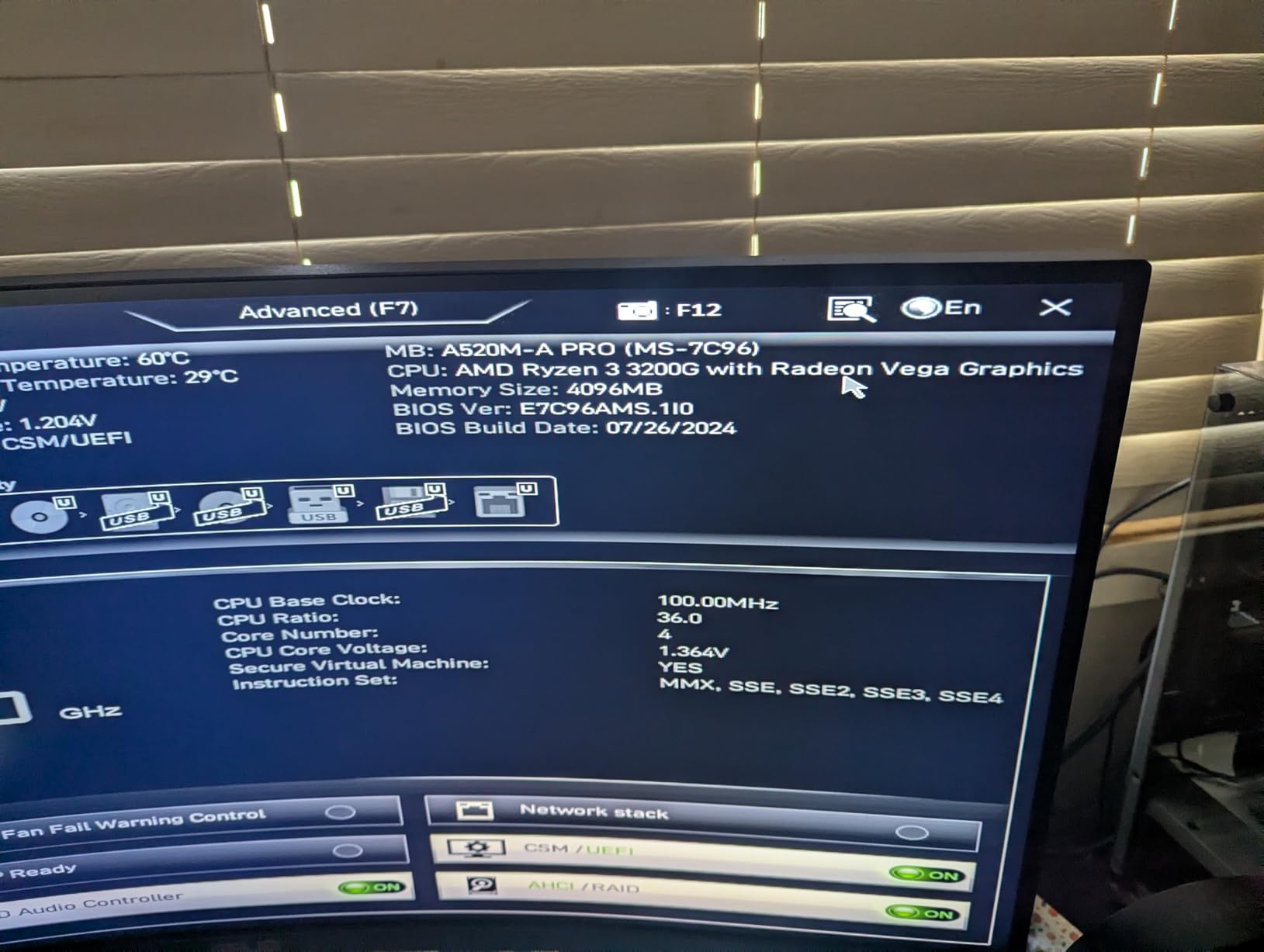 MSI A520M-A PRO V1 Gaming Motherboard (AMD Ryzen 5000, AM4, DDR4, PCIe 3.0, SATA 6Gb/s, M.2, USB 3.2 Gen 1, DVI/HDMI, Micro-ATX) customer photo 1