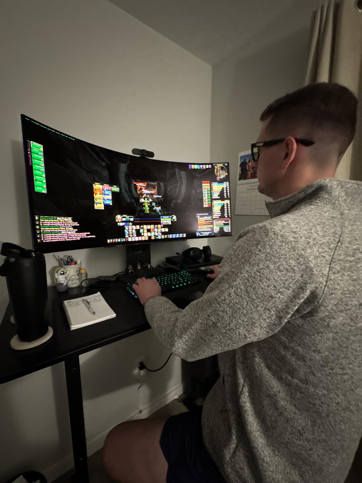 LG 45GX900A-B 45-Inch Ultragear WQHD (3440 x 1440) OLED Curved Gaming Monitor, 240Hz, 0.03ms, NVIDIA G-Sync, VESA DisplayHDR True Black 400, HDMI 2.1, DisplayPort, USB Type-C PD 65W, Black customer photo 1