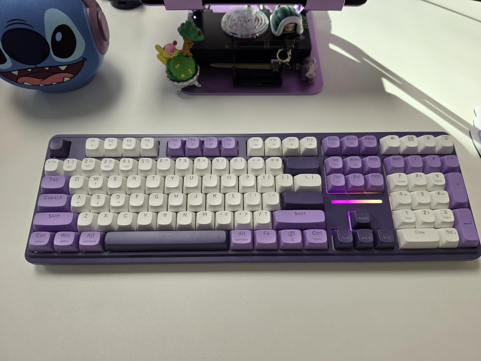 Redragon K745 PRO Wireless 108-Key Gasket RGB Gaming Keyboard, 4 Hotkeys | Extra Shortcut Keys, 0-Delay Tri-Mode, Cushioned Noise Dampening for Creamy Thocky Sound, Unfaded PBT Keycaps, PRO Software customer photo 2