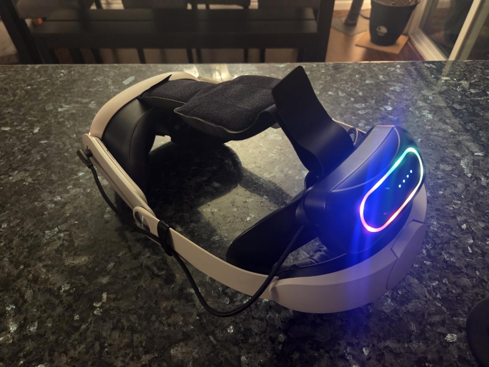 20000mAh Dual Magnetic Battery Head Strap Compatible with Meta Oculus Quest 2/3/3S, Cool RGB Battery Pack & Easy to Replace Extend VR Playtime - Premium Comfort & Adjustable, Reduce Facial Stress customer photo 2