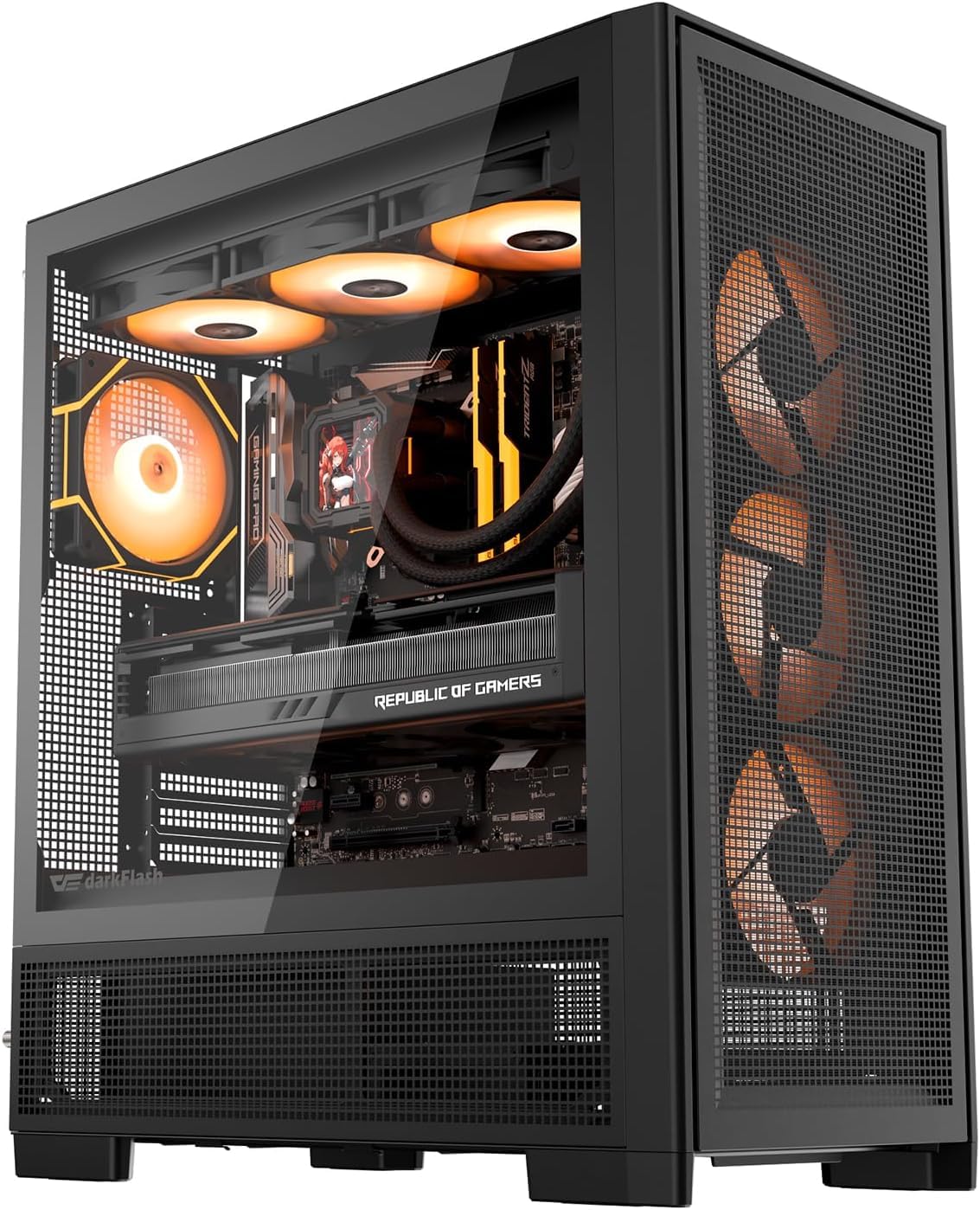 darkFlash AIR NOVA Full Tower E-ATX PC Case - Six-Sided Ventilated, 420mm Radiator Support, Vertical GPU Mount, 7x PWM ARGB Fans Included customer photo 2