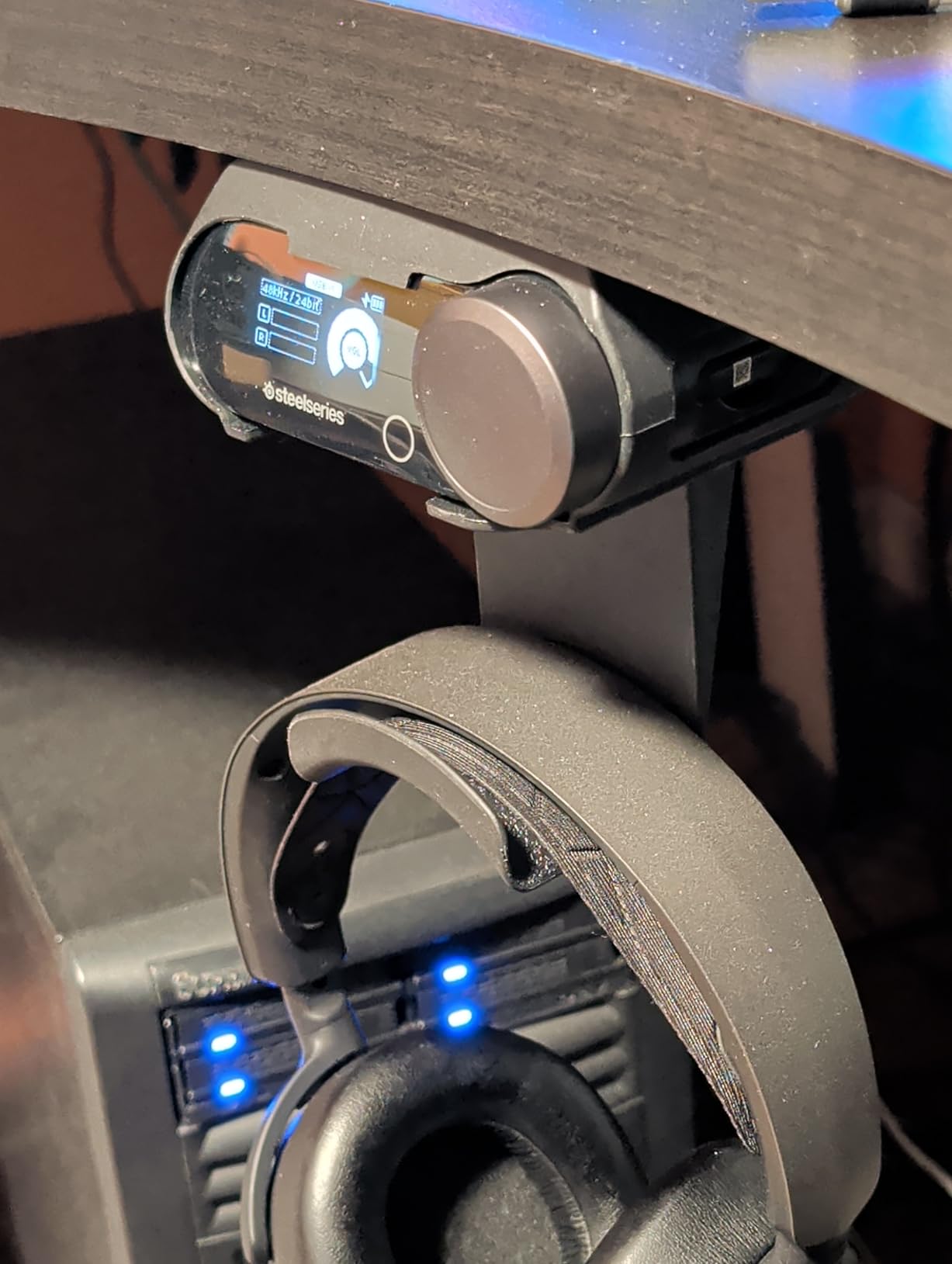Under Desk Headphone Hanger Stand for SteelSeries Arctis Nova Pro Wireless - Arctis Pro Wireless NOVA Magnetic Mount Secretlab Magnus Version, Headphone Holder for Arctis Nova Pro Wireless customer photo 1