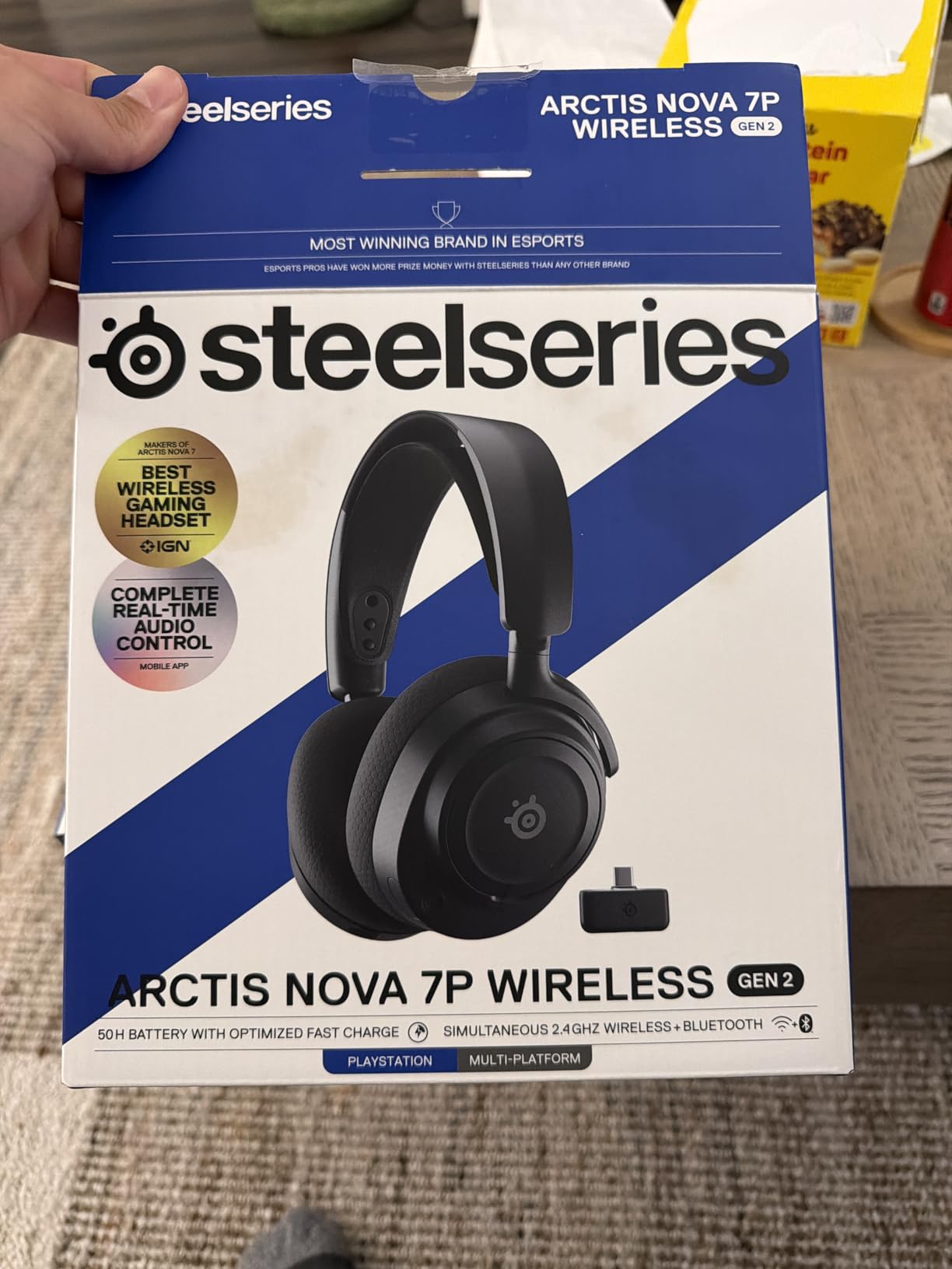 SteelSeries Arctis Nova 7P Wireless Gen 2 Gaming Headset - Real-Time App Control, 50+ HR Play, Neodymium Magnetic Drivers, Mix 2.4GHz/Bluetooth, PS5, PS4, PC, Switch 1/2, Mobile - Black customer photo 1