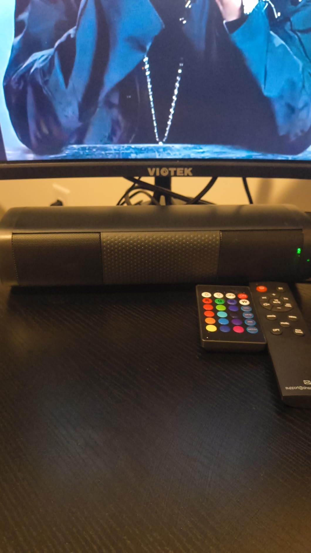 Saiyin Sound Bar for Smart TV, 11.7-inch Soundbar with Bluetooth 5.3/Optical/Auxiliary Inputs, Small Size & Big Power, 48W Peak Power Compact Sound Bar for TV, PC, Gaming, and Projectors customer photo 2