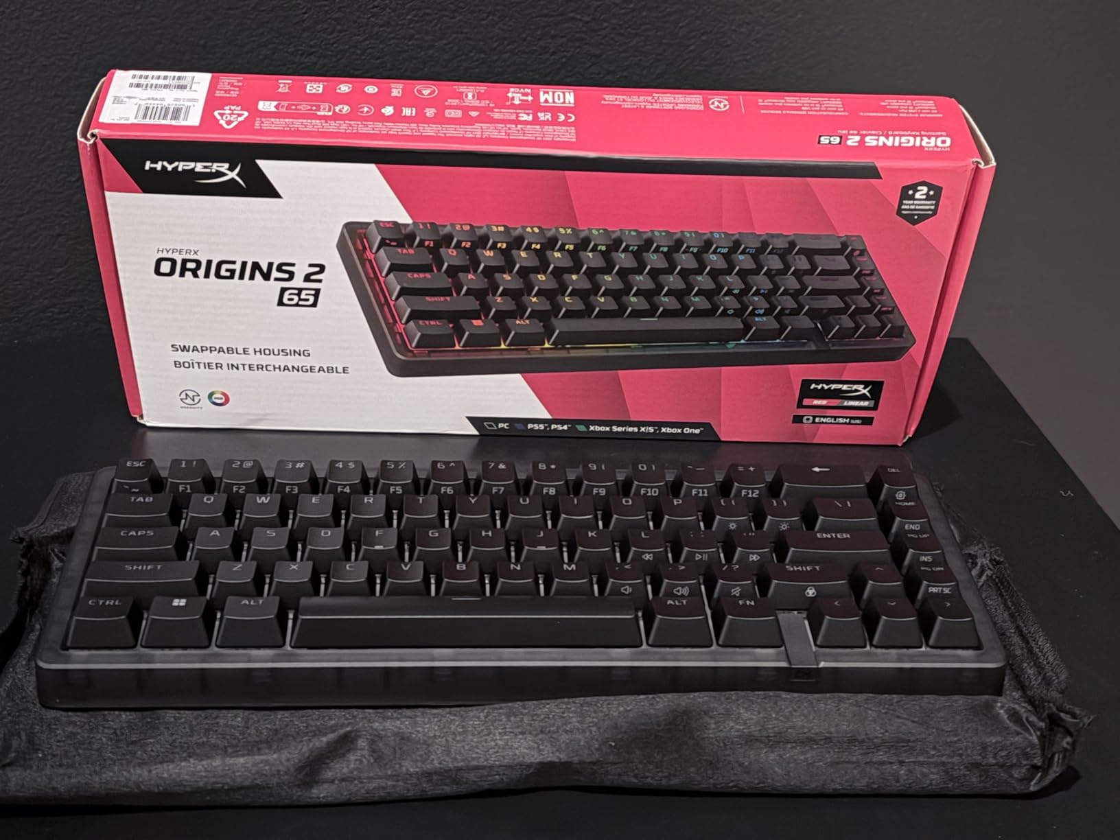 HyperX Origins 2 65 - Gaming Keyboard, PC, Swappable Housing, Hotswap Switches, High Profile, 65% Layout, 8k Polling, Adjustable Angle, Mechanical Switches customer photo 1