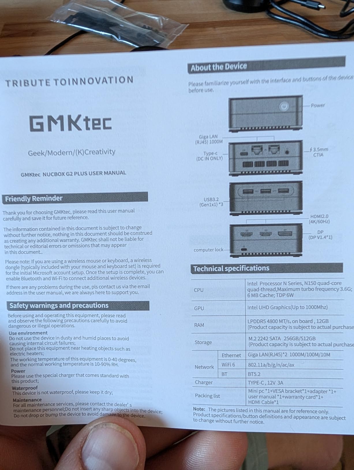 GMKtec G3S Mini PC Computers Intel N95 Processor (Turbo 3.4GHz) | 8GB DDR4 256GB SSD Desktop Computer 4K Dual HDMI Display/3x USB3.2/WiFi 5 BT5.0/RJ45 Ethernet customer photo 1