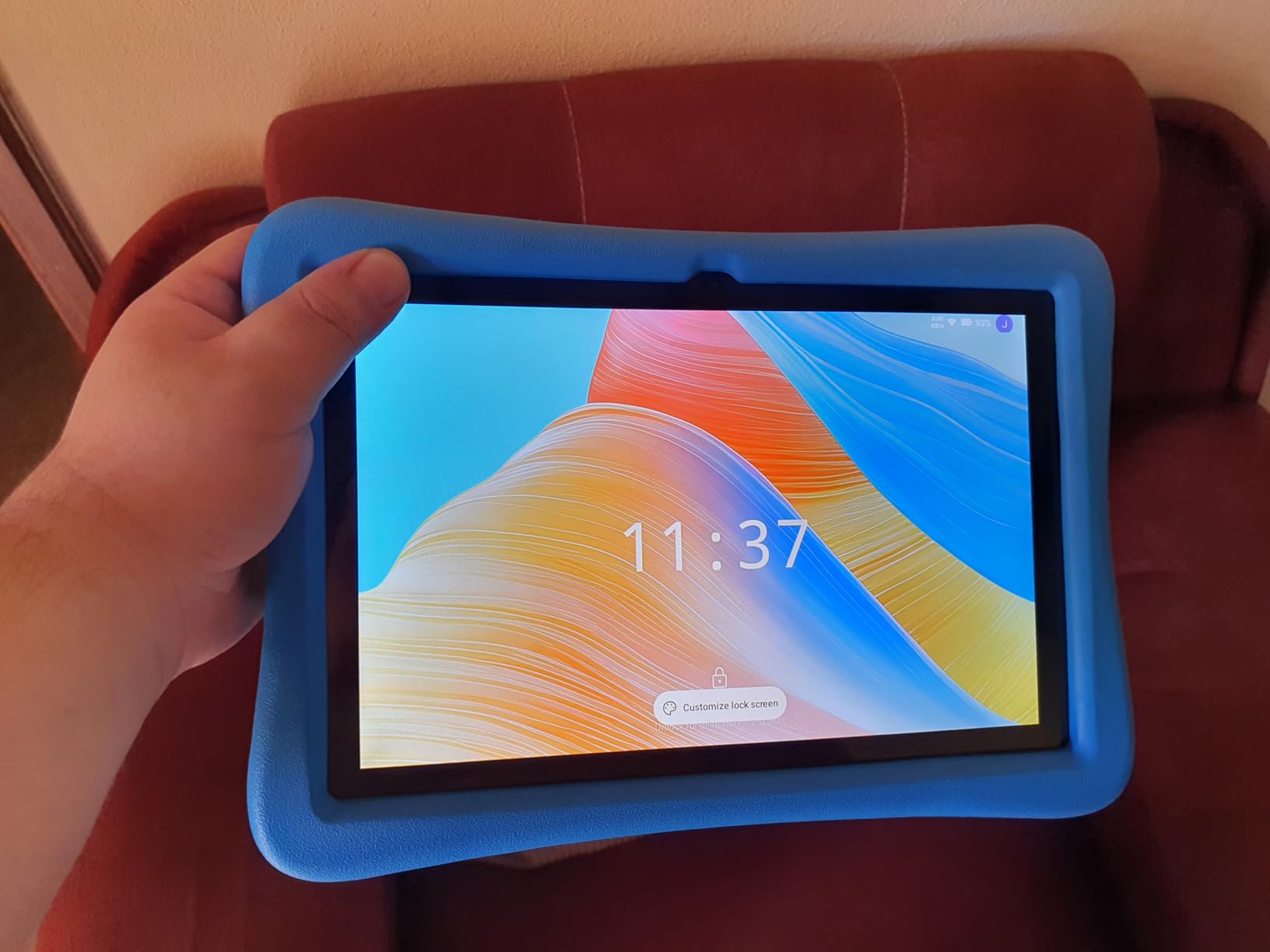 SVITOO Kids Tablet 10 Inch, Android Tablets Toddler Tablet with Parental Controls, 20GB Ram 32GB ROM 1TB Expandable, Dual Camera, 6000mah WiFi 6, Shockproof Eva Case Blue customer photo 2