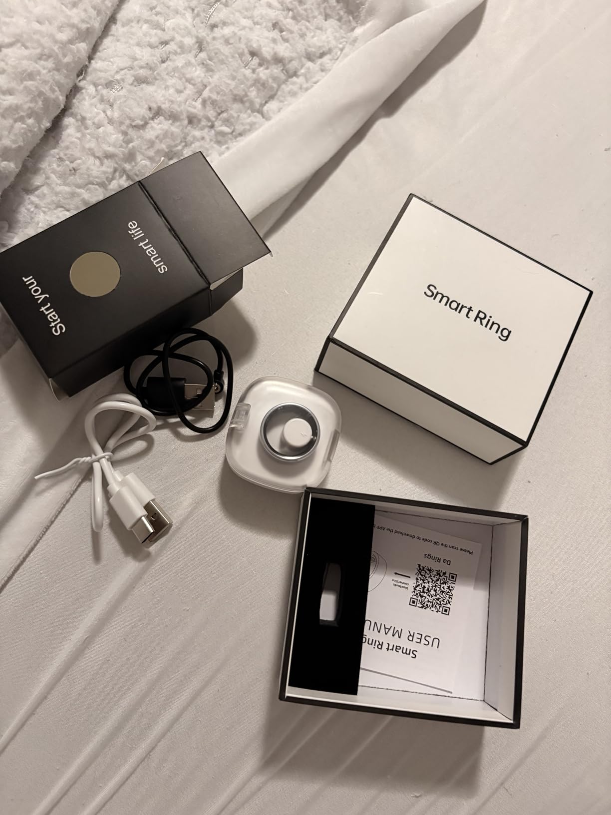 IP68 Waterproof Smart Ring - Fitness & Health Tracker with Sleep/Exercise Monitoring, Unisex, iOS & Android Compatible, Long Lasting Battery Life, No Subscription customer photo 1