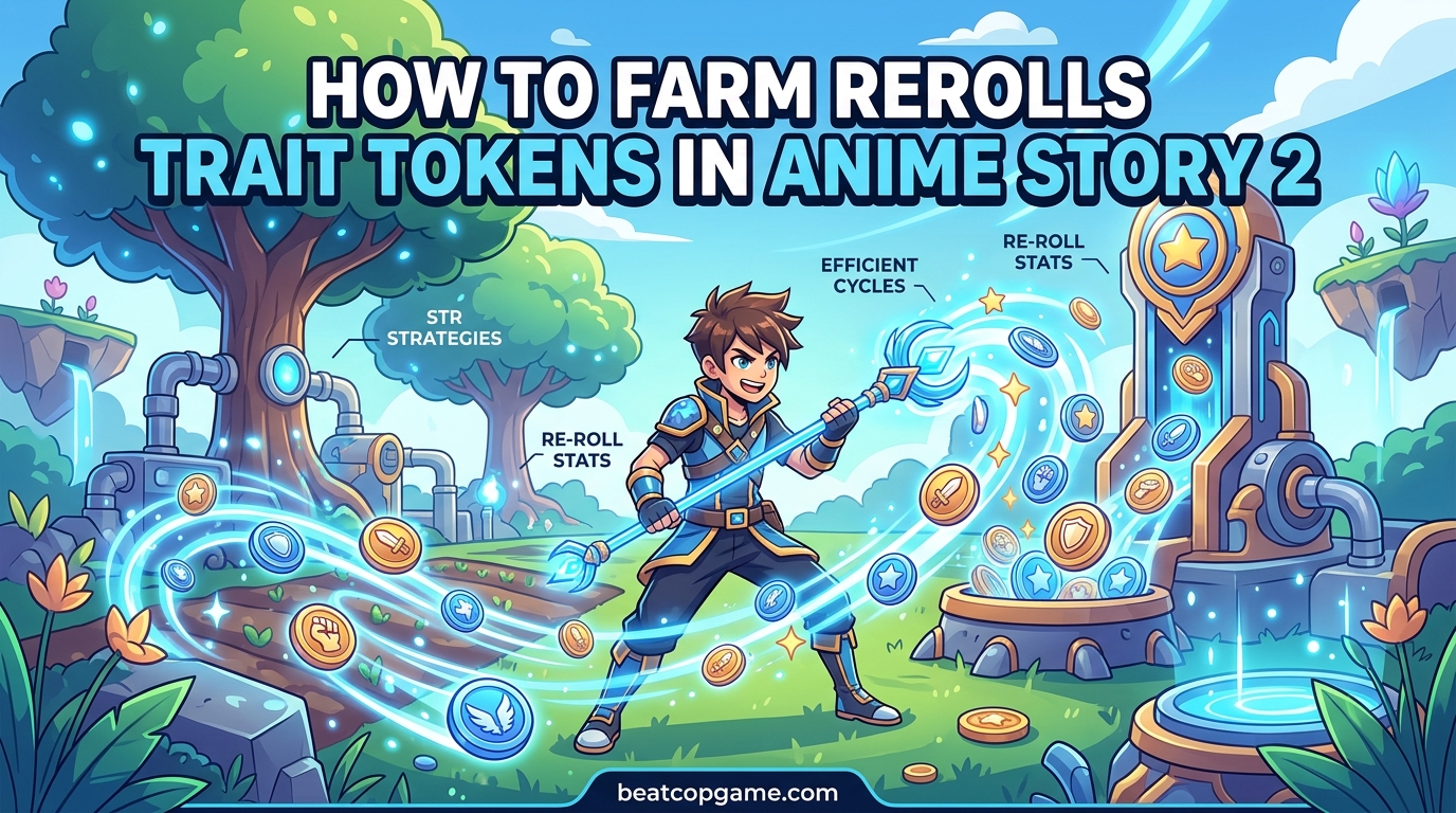 How to Farm Rerolls Trait Tokens in Anime Story 2