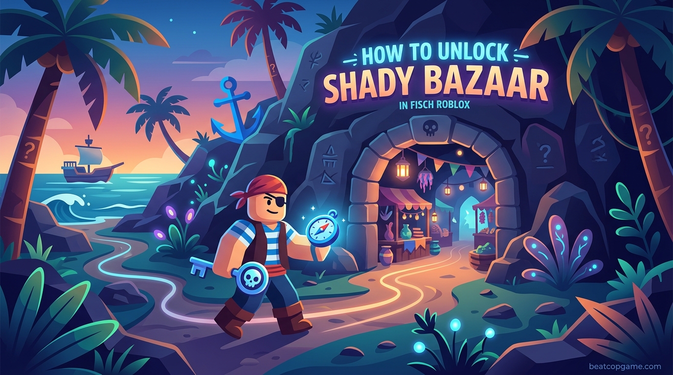 How to Unlock Shady Bazaar in Fisch Roblox