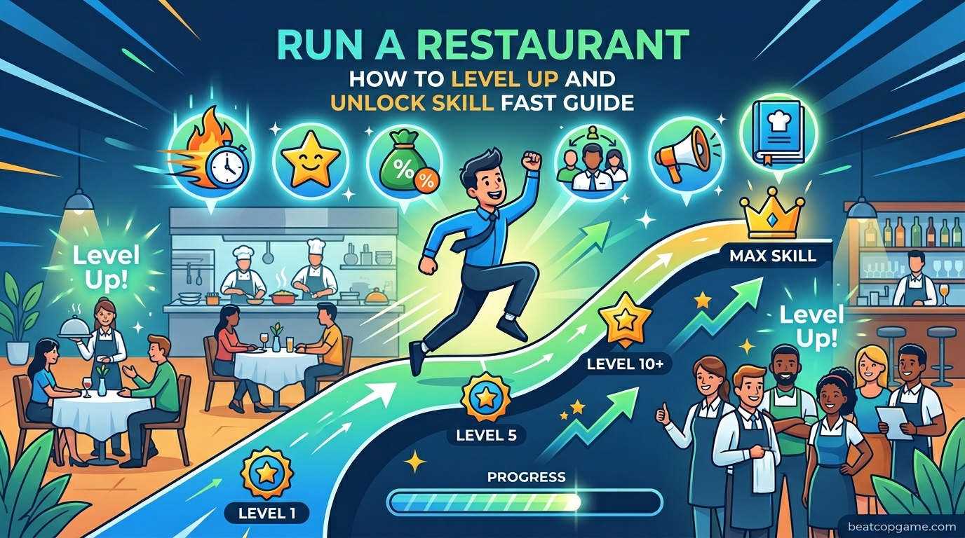 Run a Restaurant How to Level Up and Unlock Skill Fast Guide