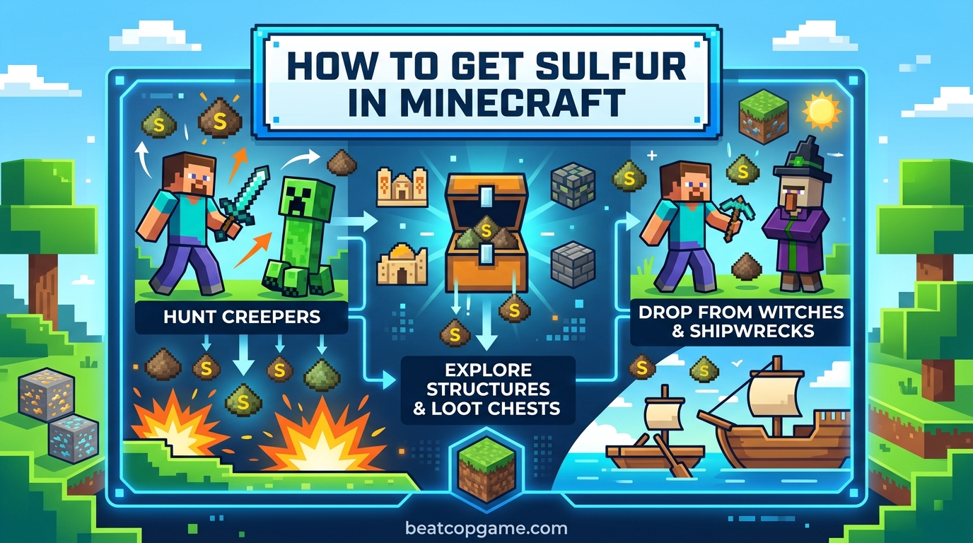 How to Get Sulfur in Minecraft