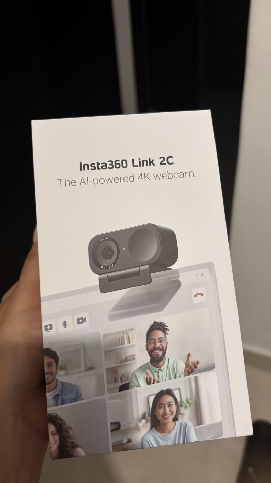 Insta360 Link 2C - 4K Webcam for PC/Mac, 1/2 Sensor, Auto Framing, HDR, AI Noise-Canceling Mic, Gesture Control for Streaming, Video Calls, Gaming, Works with Zoom, Teams, Twitch & More customer photo 2