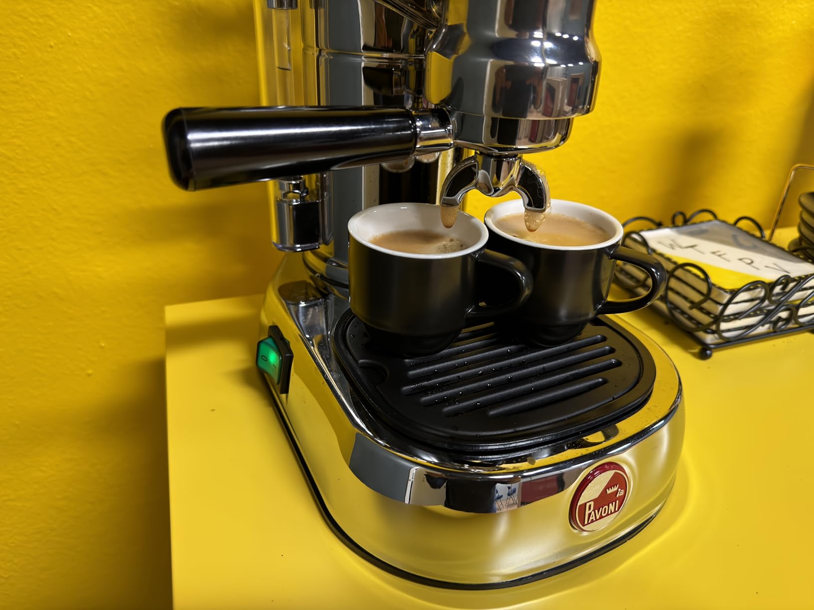 La Pavoni PC-16 Professional Espresso Machine - 16-Cup Capacity Lever Espresso Maker - Chrome Finish- Solid Brass 38oz Boiler - Dual Frothing Systems & Mounted Pressure Gauge - Made in Italy customer photo 2