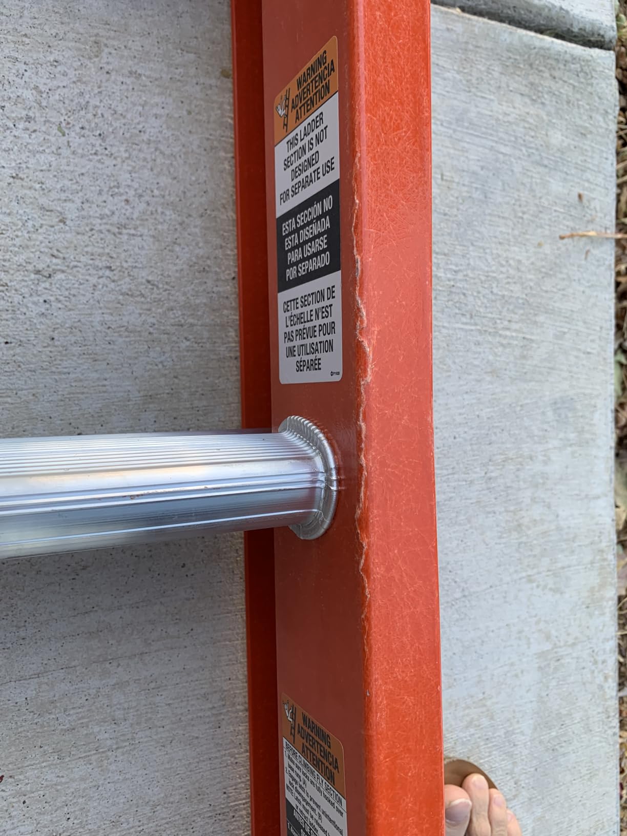 Louisville Ladder 20-foot Fiberglass Extension Ladder, 300-Pound Load Capacity, Type IA, FE3220 customer photo 1