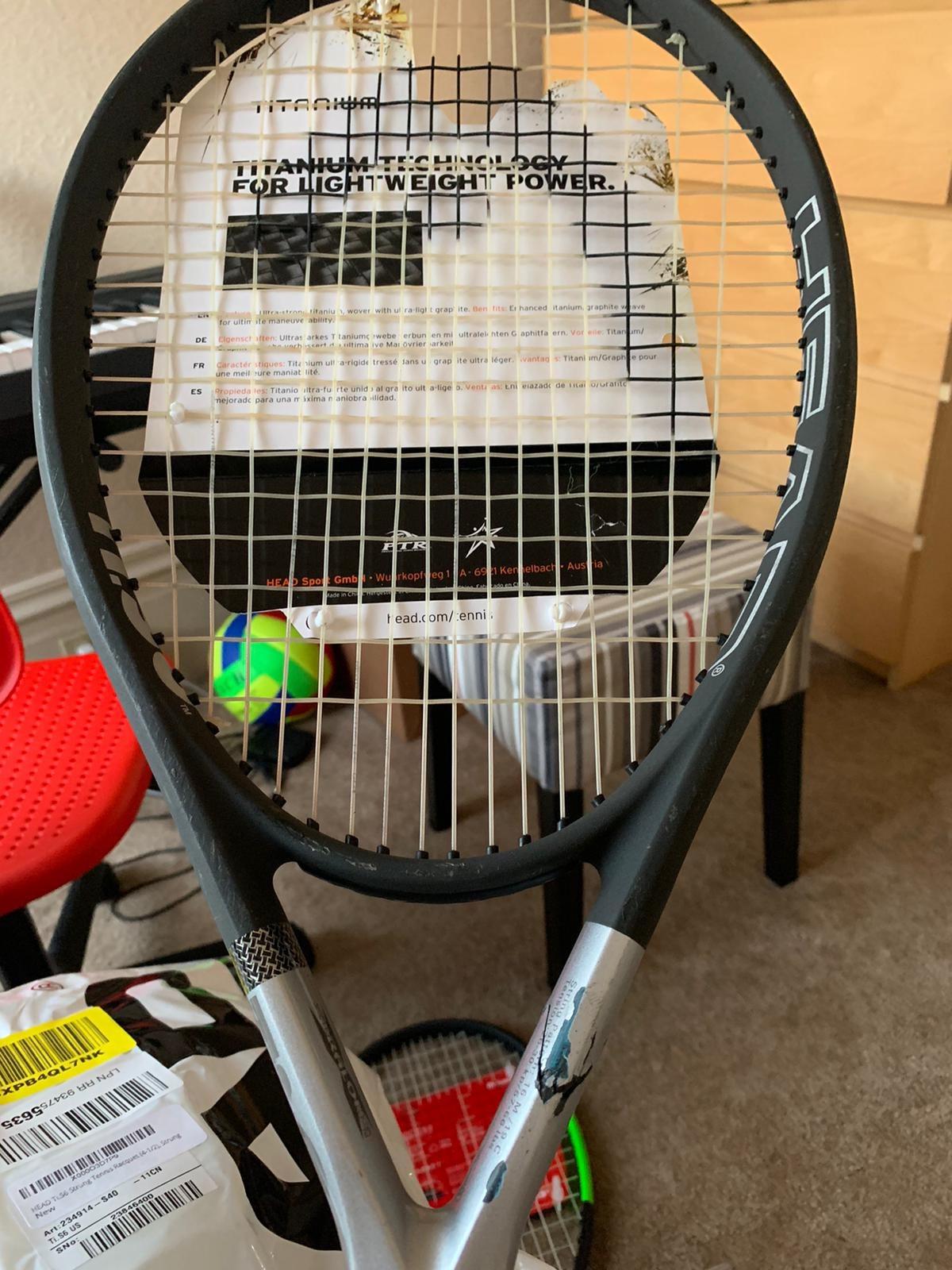 HEAD Ti S6 Tennis Racket | Pre-Strung with Synthetic Gut 16G String customer photo 2
